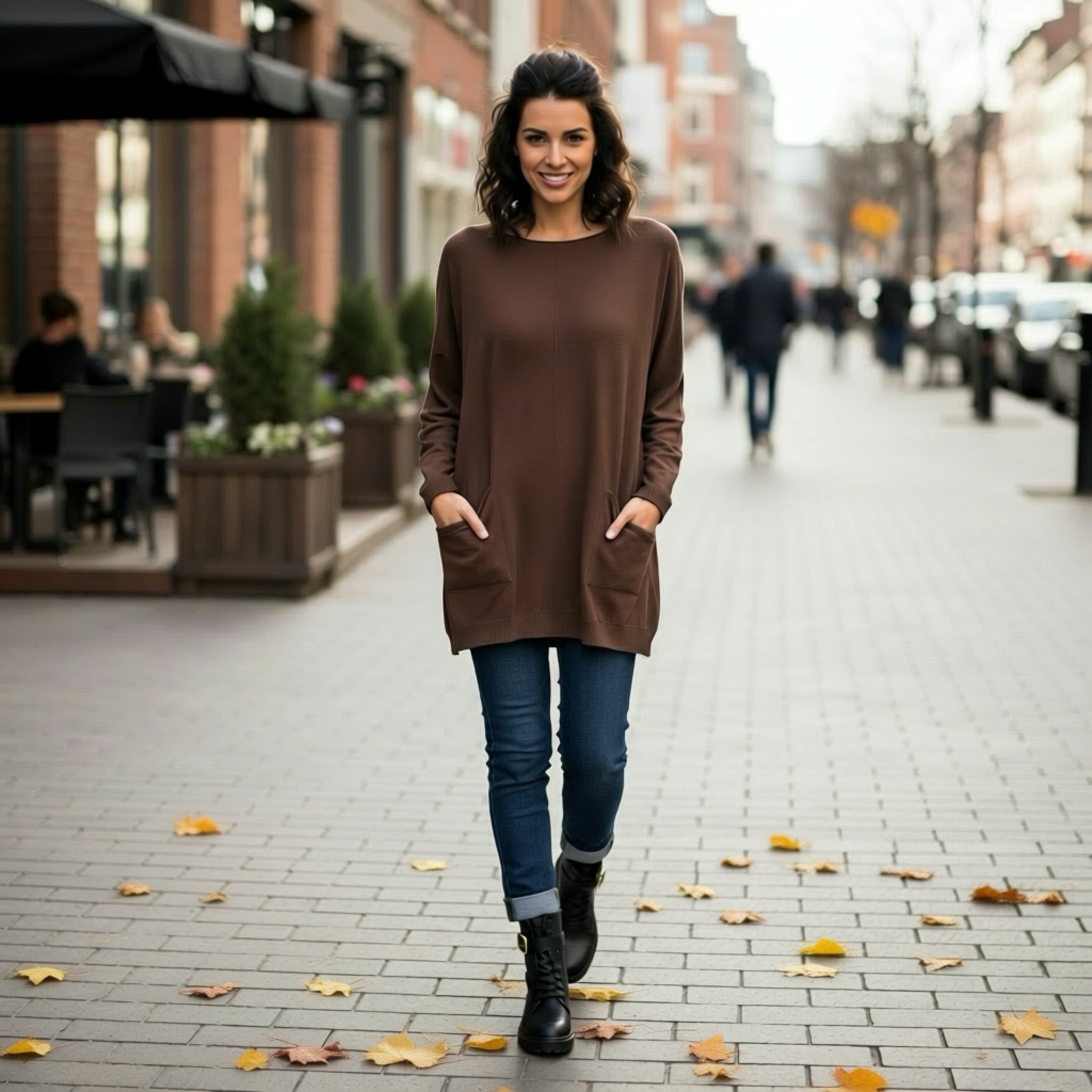 Jersey "Basic Pockets" chocolate