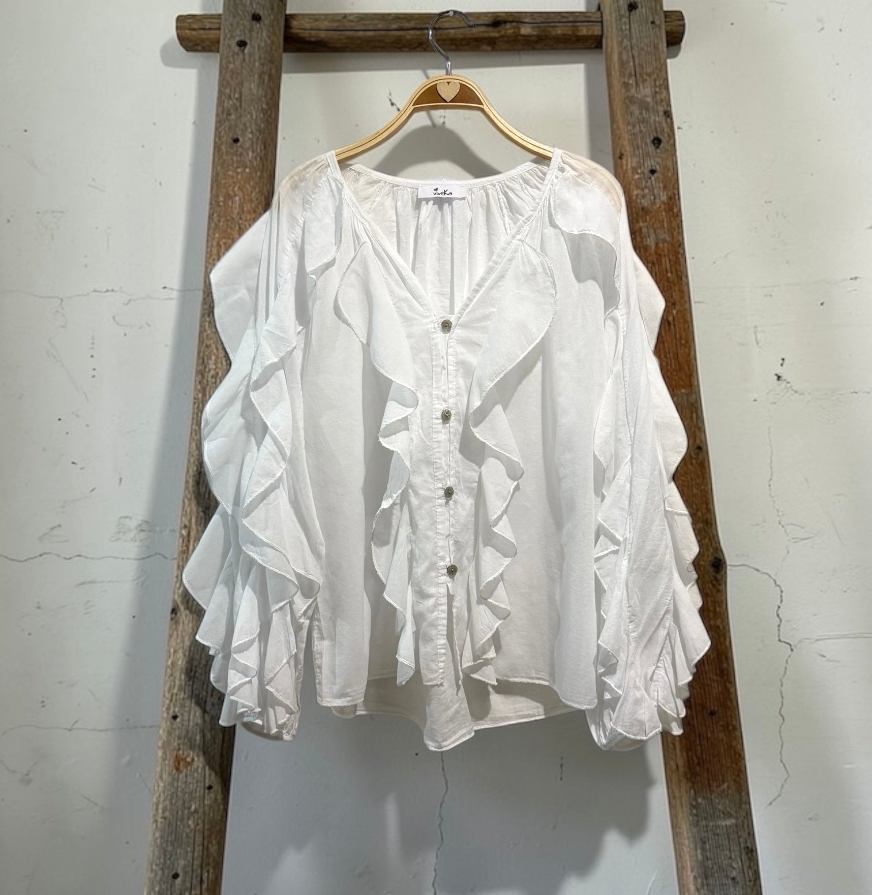 Blusa "Zíngara" blanco