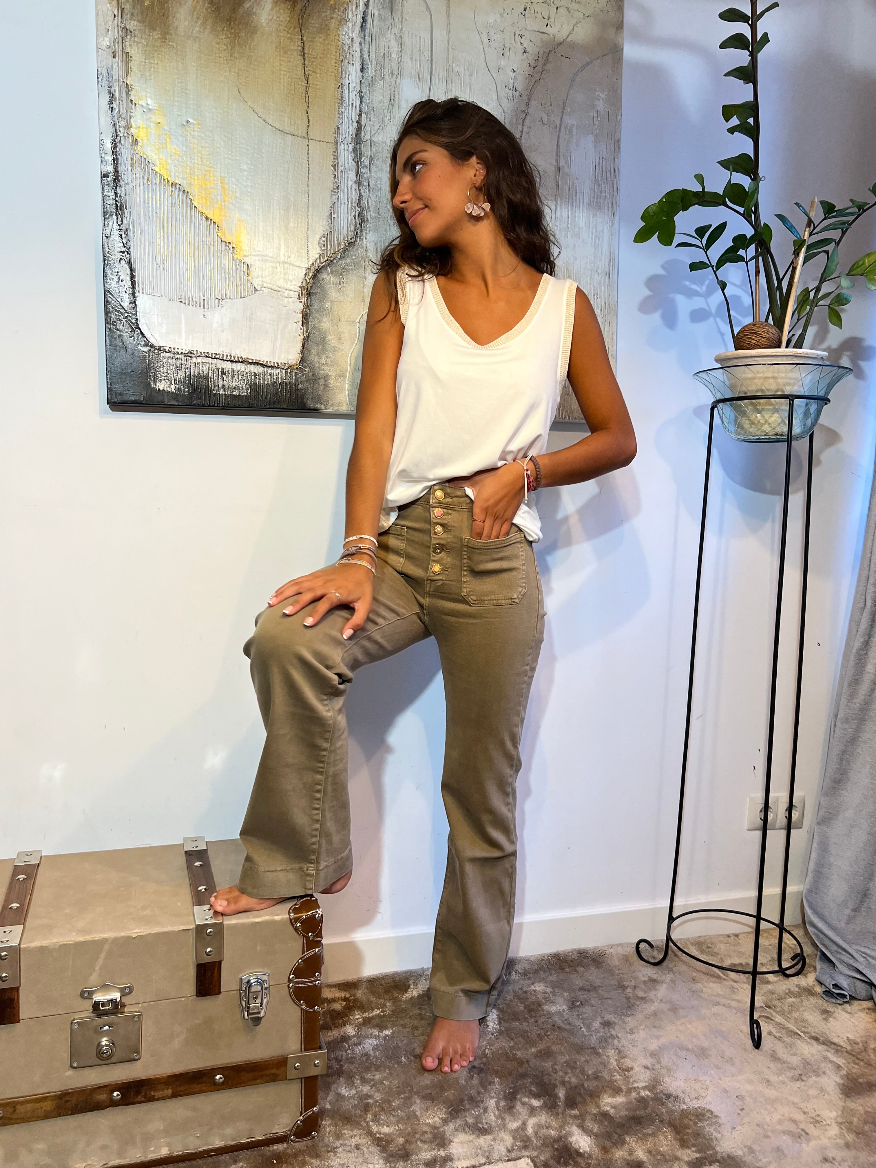 Pantalón "Antonia" topo