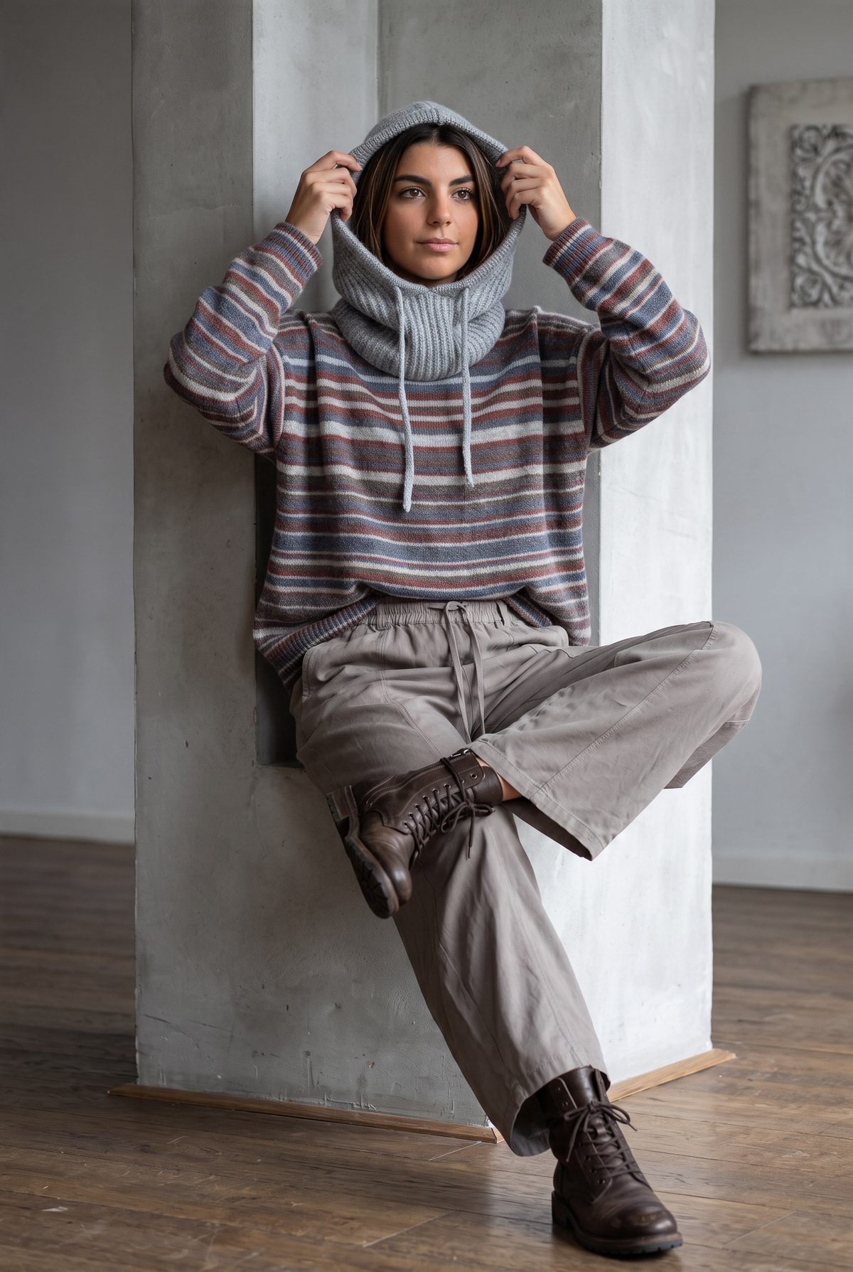Balaclava "Diletta" gris claro