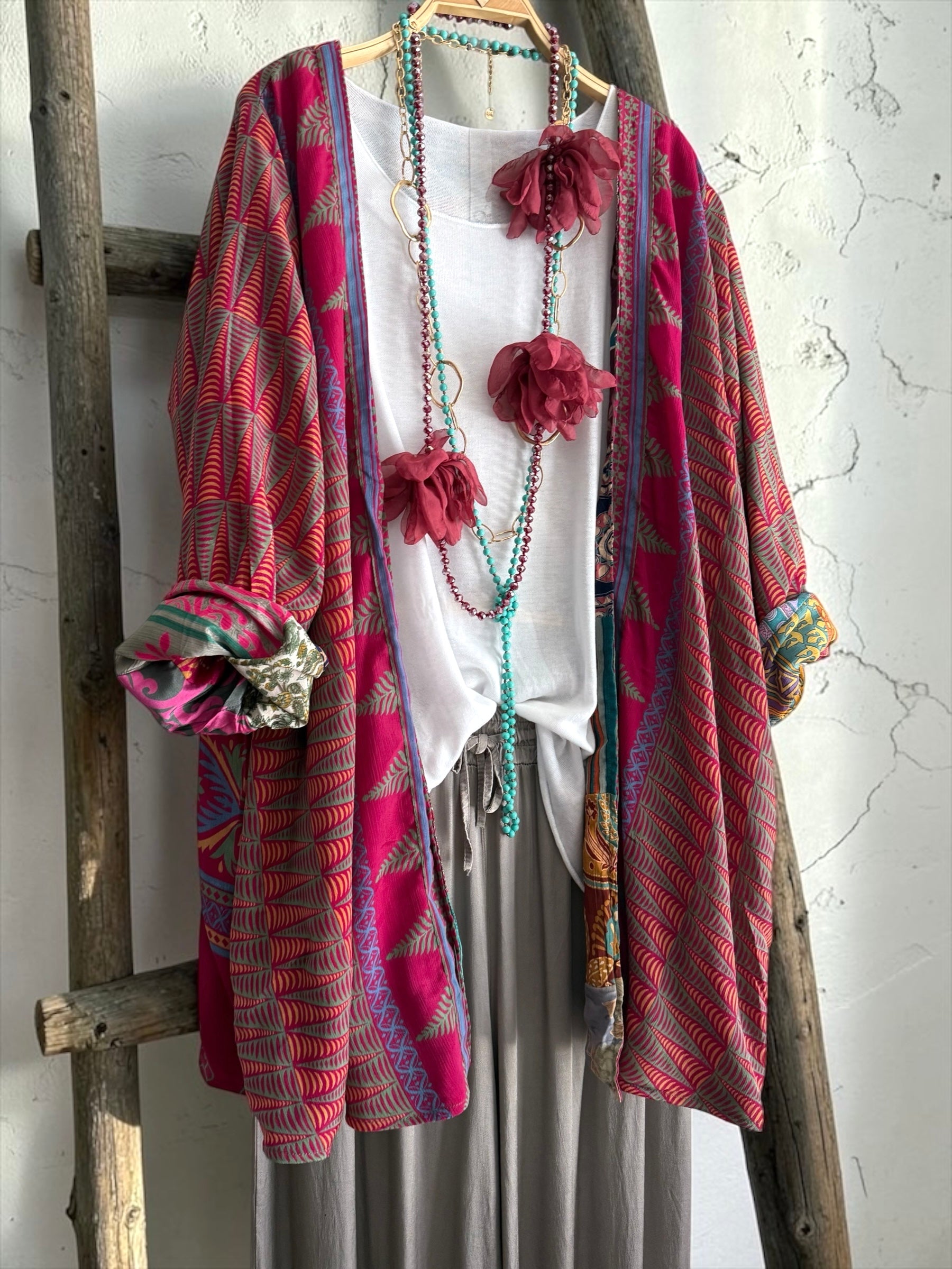 Kimono "Shalimar Burgandy"
