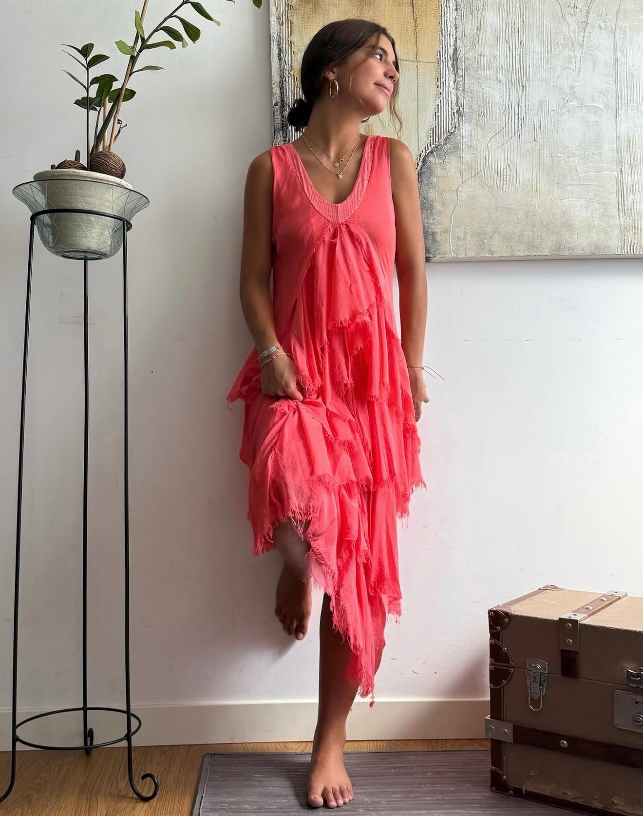 Vestido "Granada" coral