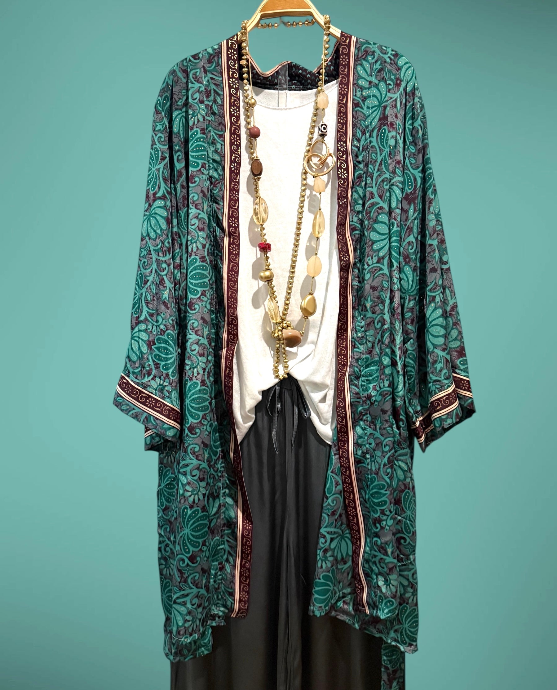 Kimono "Jaipur Esmeralda"