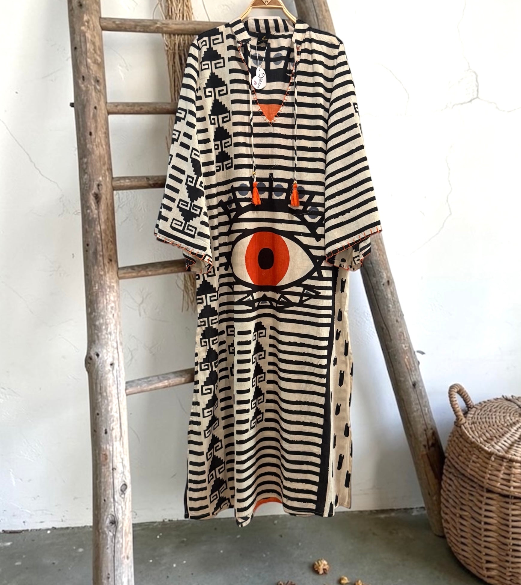 Vestido "Binibeca" manga larga ojo
