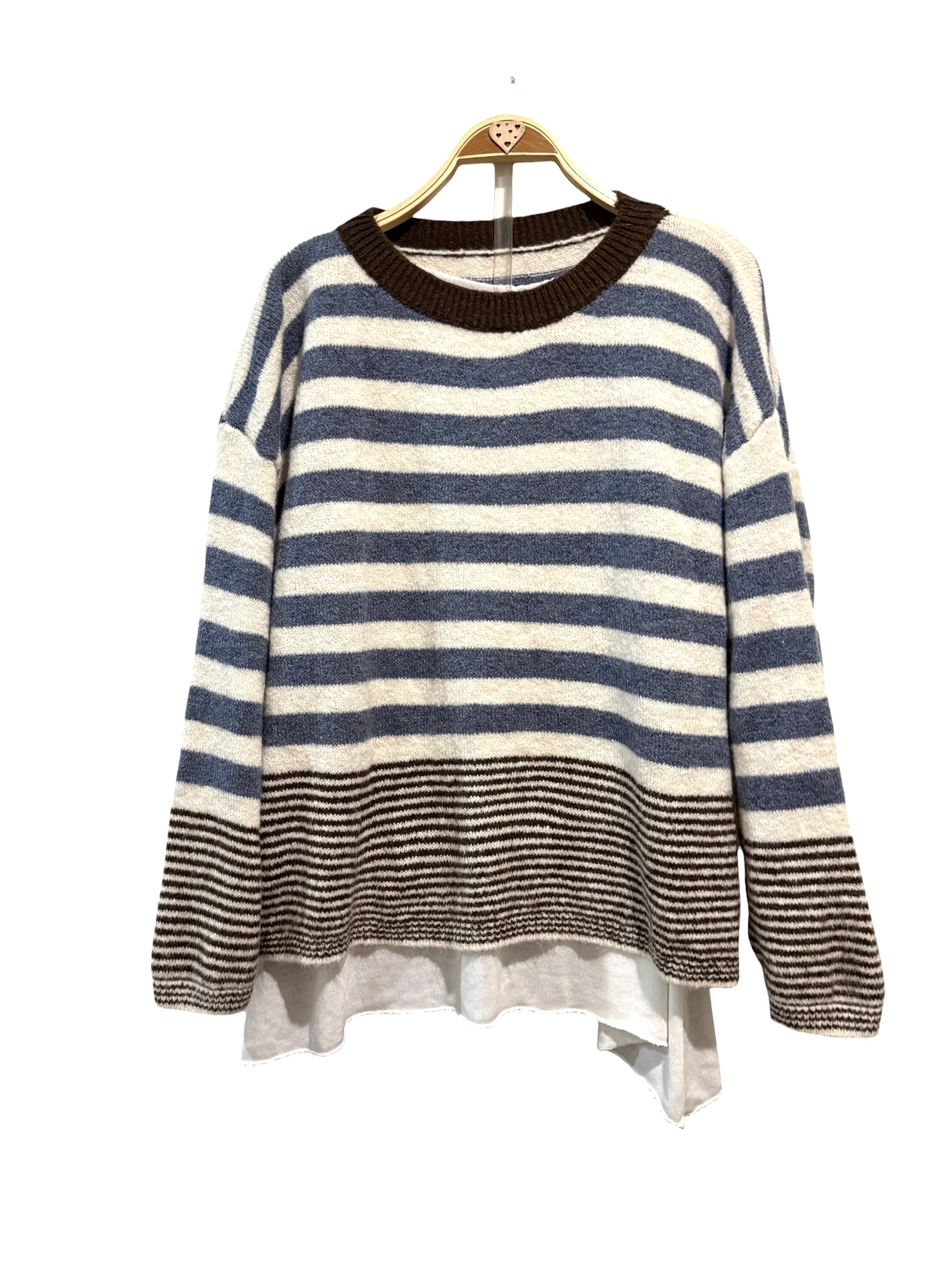 Jersey "Bimba" azul y nata