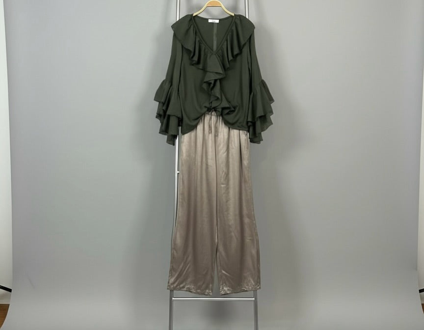 Camiseta "Volantes" verde