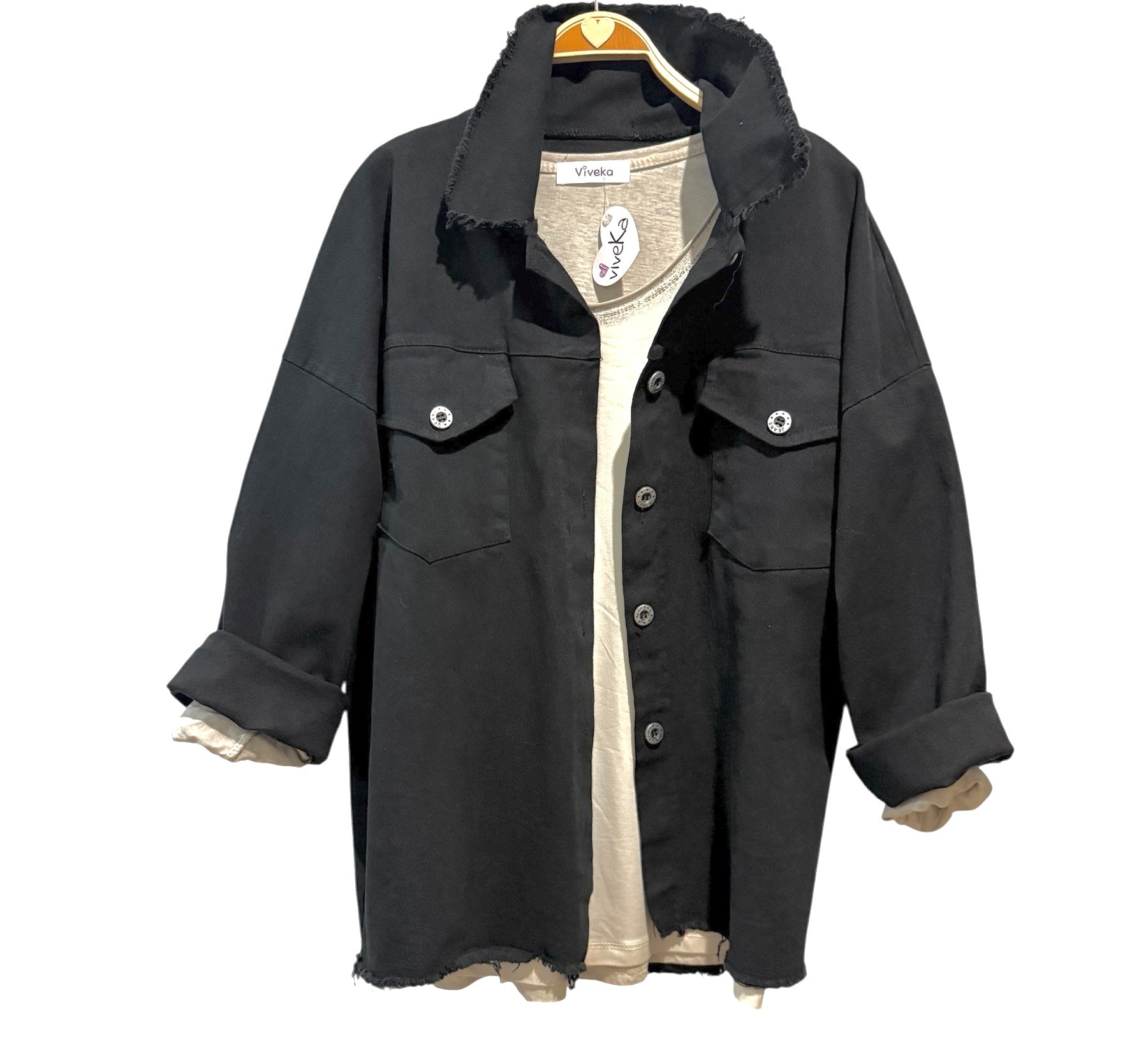 Cazadora/Sobrecamisa "Eneka" negro