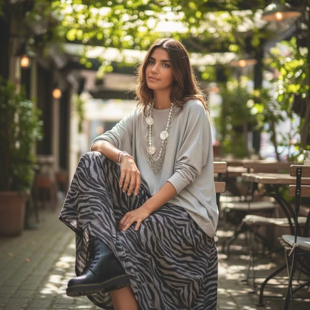 Falda "Bárbara" cebra