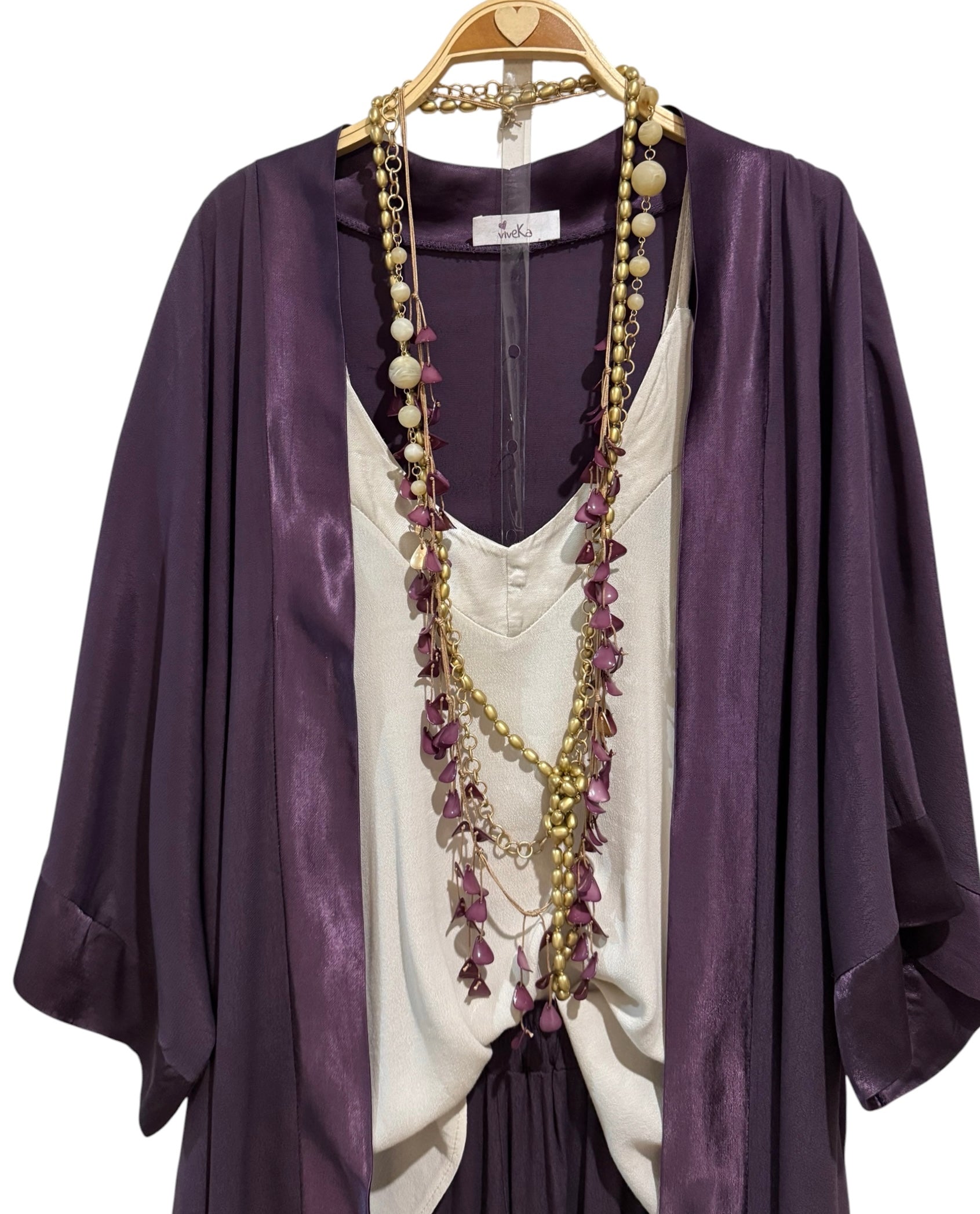 Kimono "Zania" berenjena