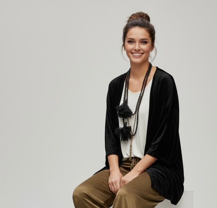 Kimono "Giorgia" corto negro