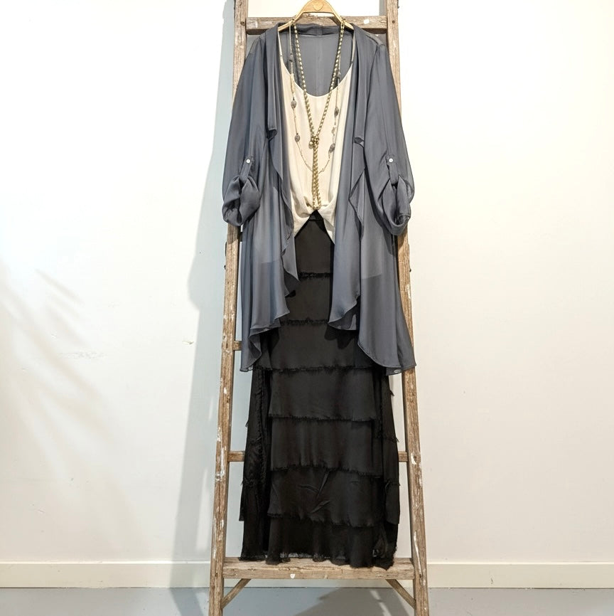 Kimono "Granada" gris