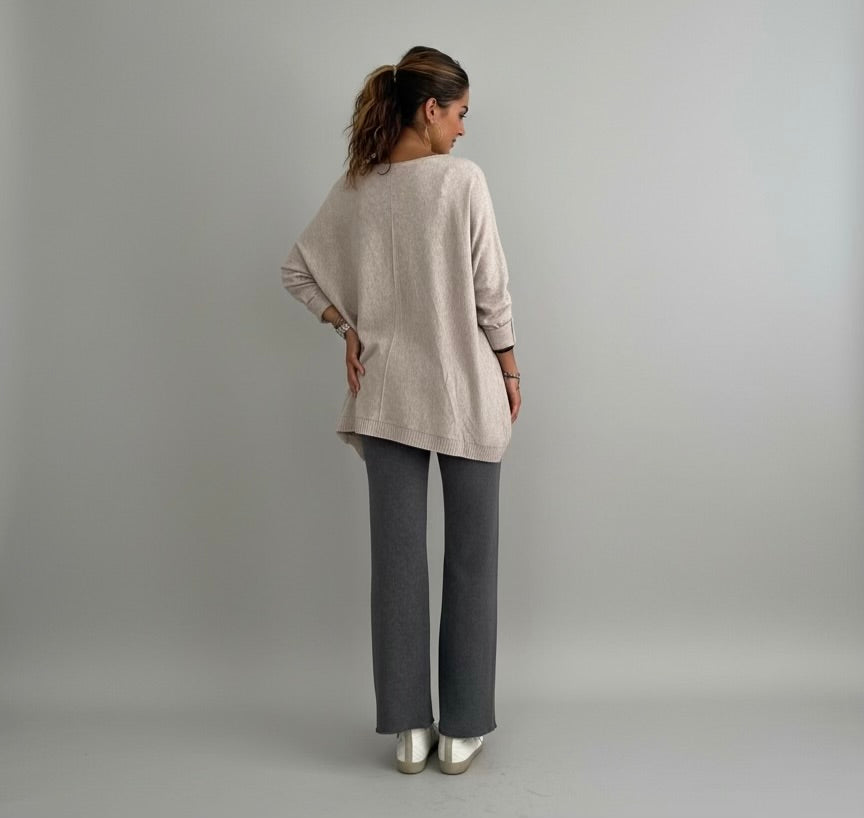 Jersey "Pockets" beige