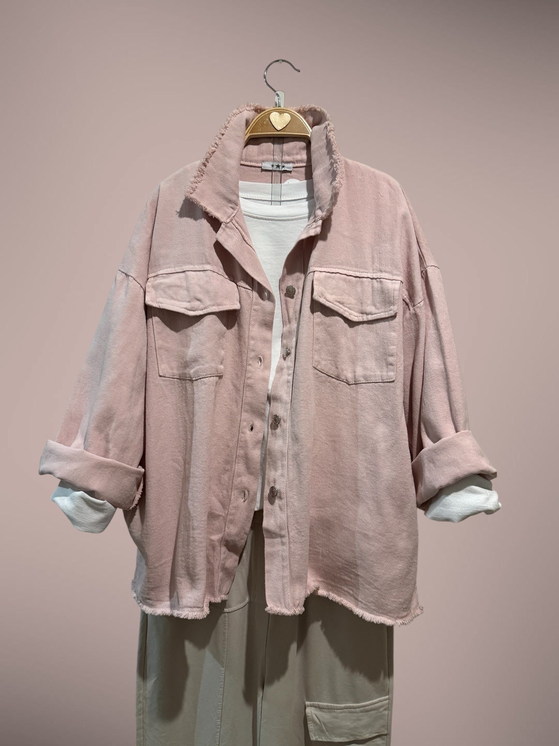 Sobrecamisa "Mafalda" rosa empolvado