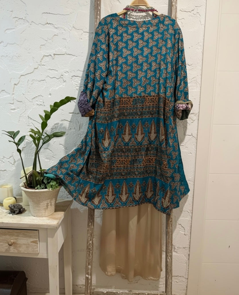Kimono "Shalimar" turquesa