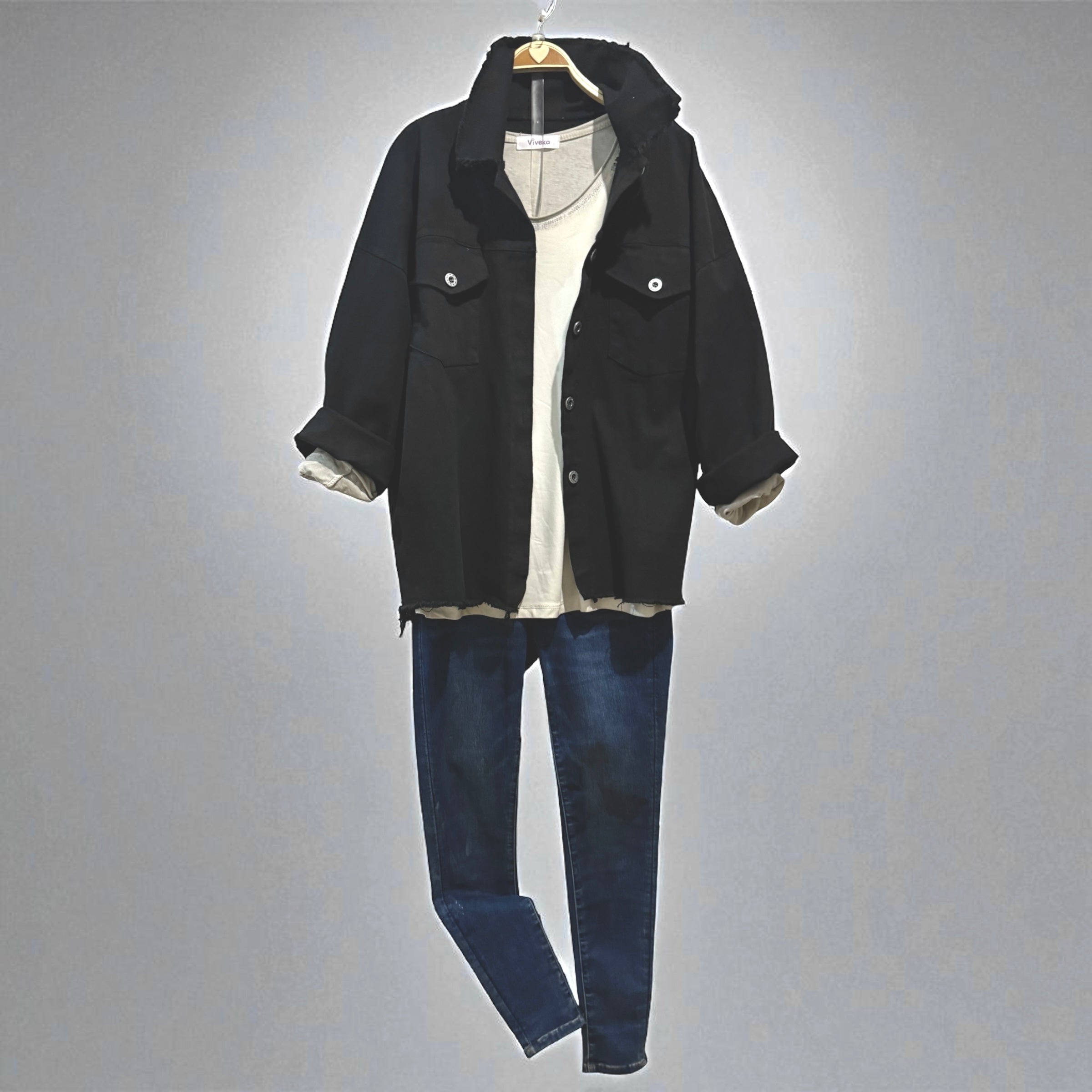 Cazadora/Sobrecamisa "Eneka" negro