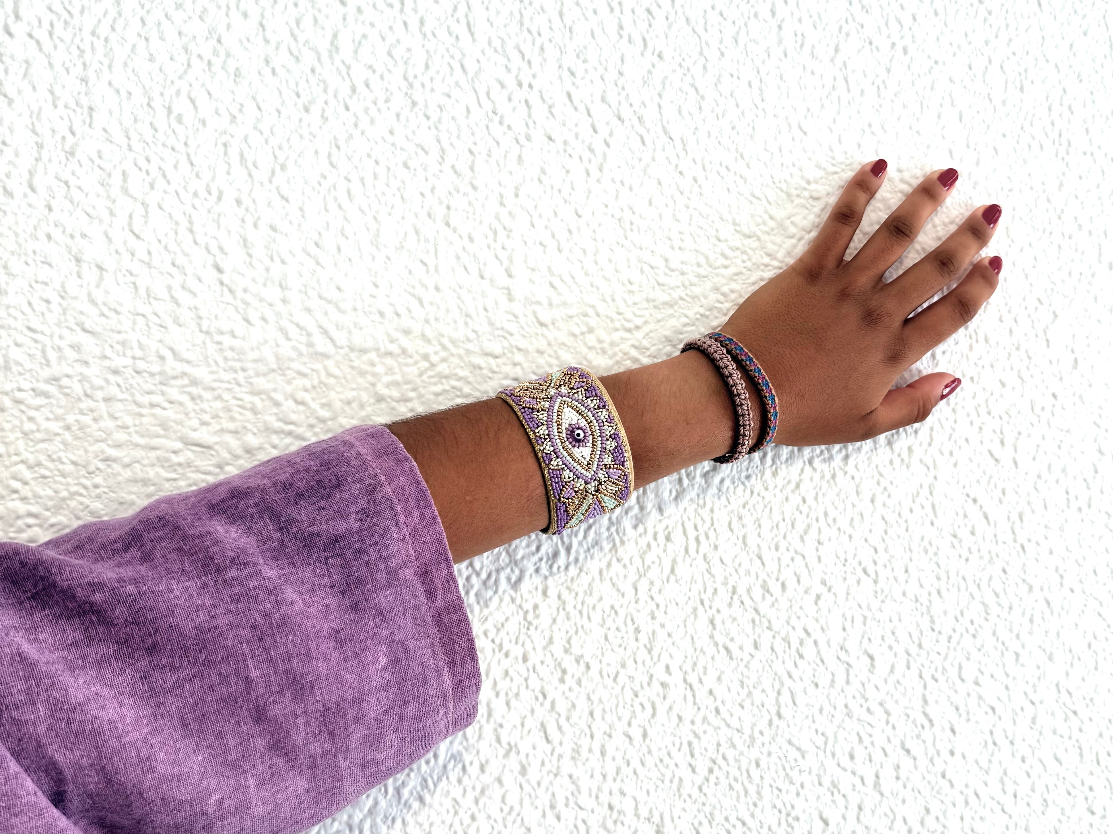 Brazalete "Ochio" malva