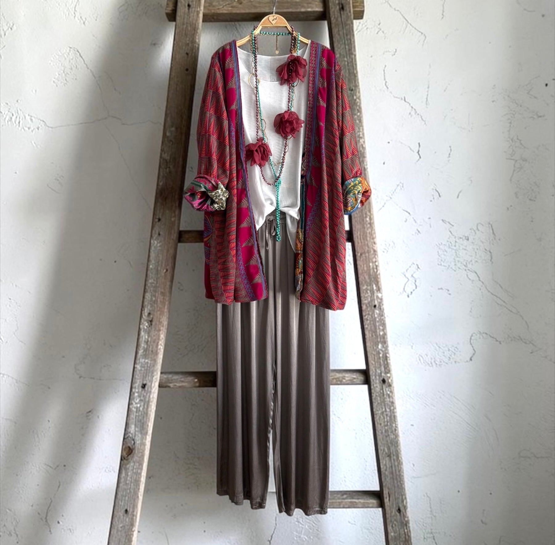 Kimono "Shalimar Burgandy"