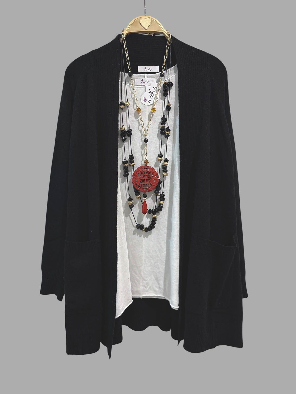 Cárdigan "Essence" negro