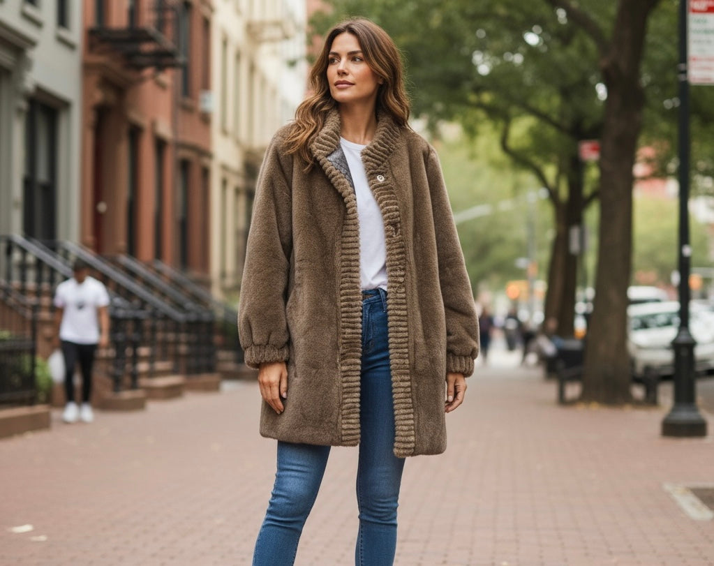 Abrigo "Laeticia" topo