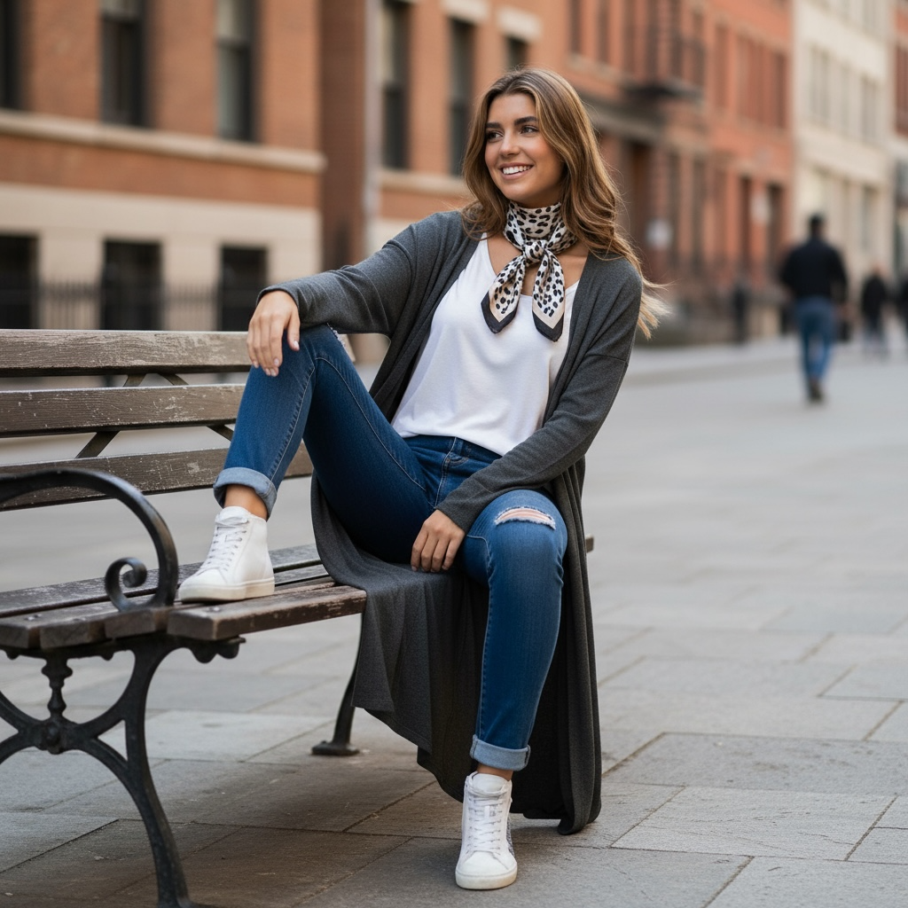 Chaqueta larga "Cassandra" gris marengo