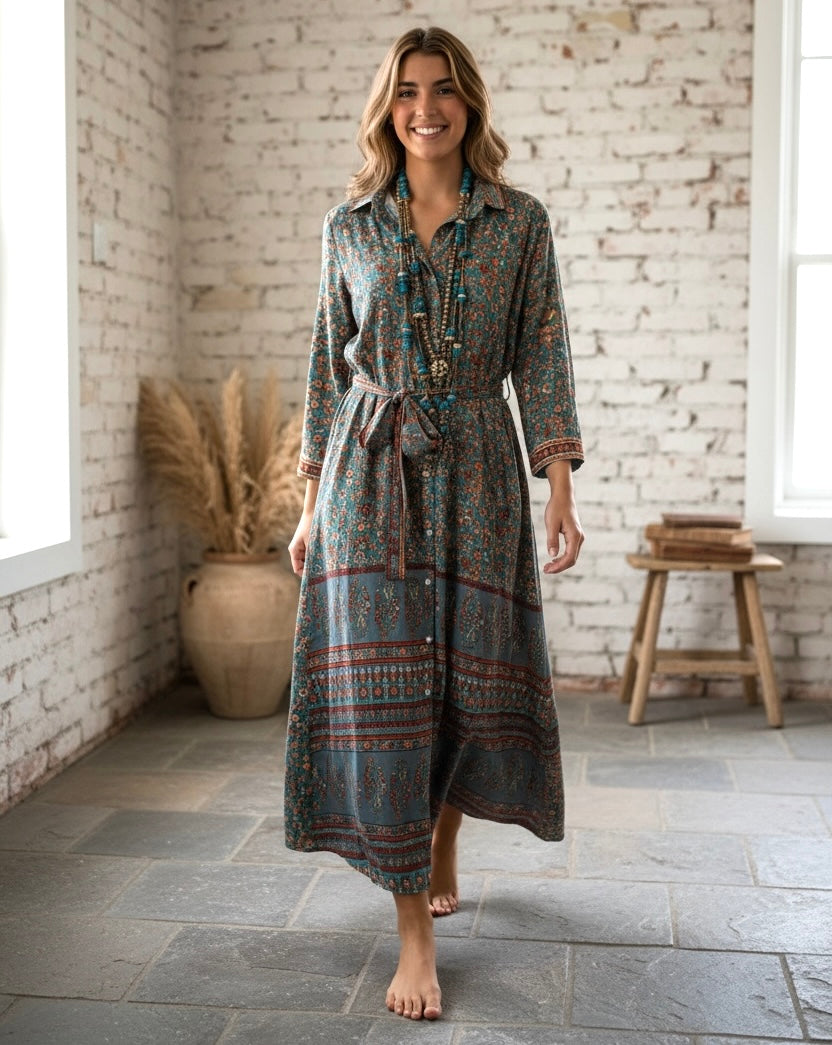 Vestido "Indira" azul