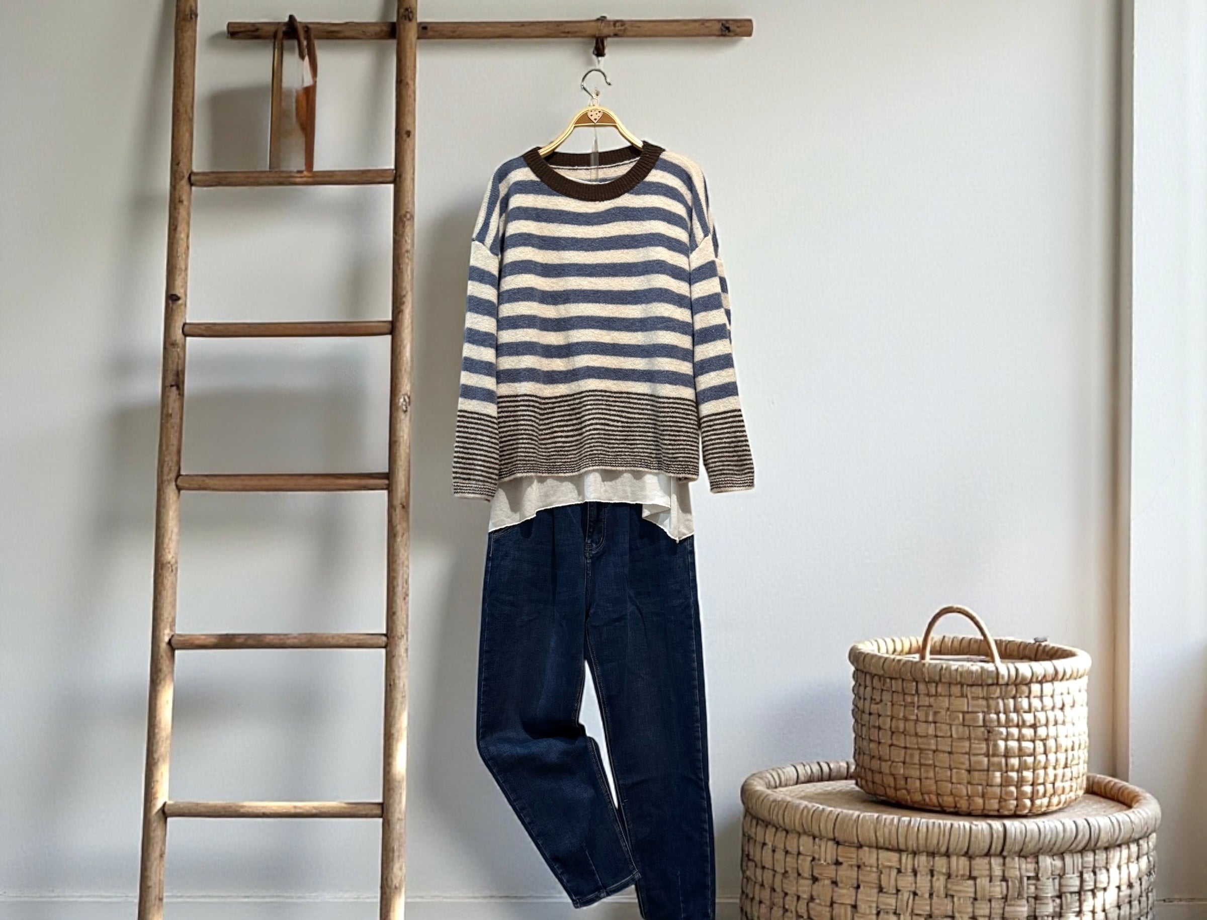 Jersey "Bimba" azul y nata