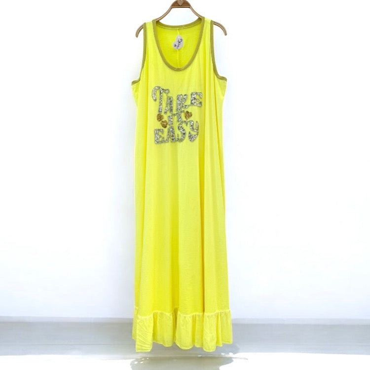 Vestido "D'Estate" amarillo limón