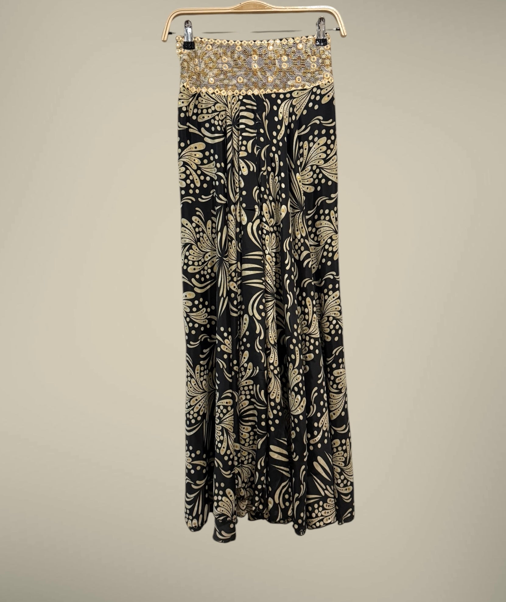 Falda "India" negro y beige
