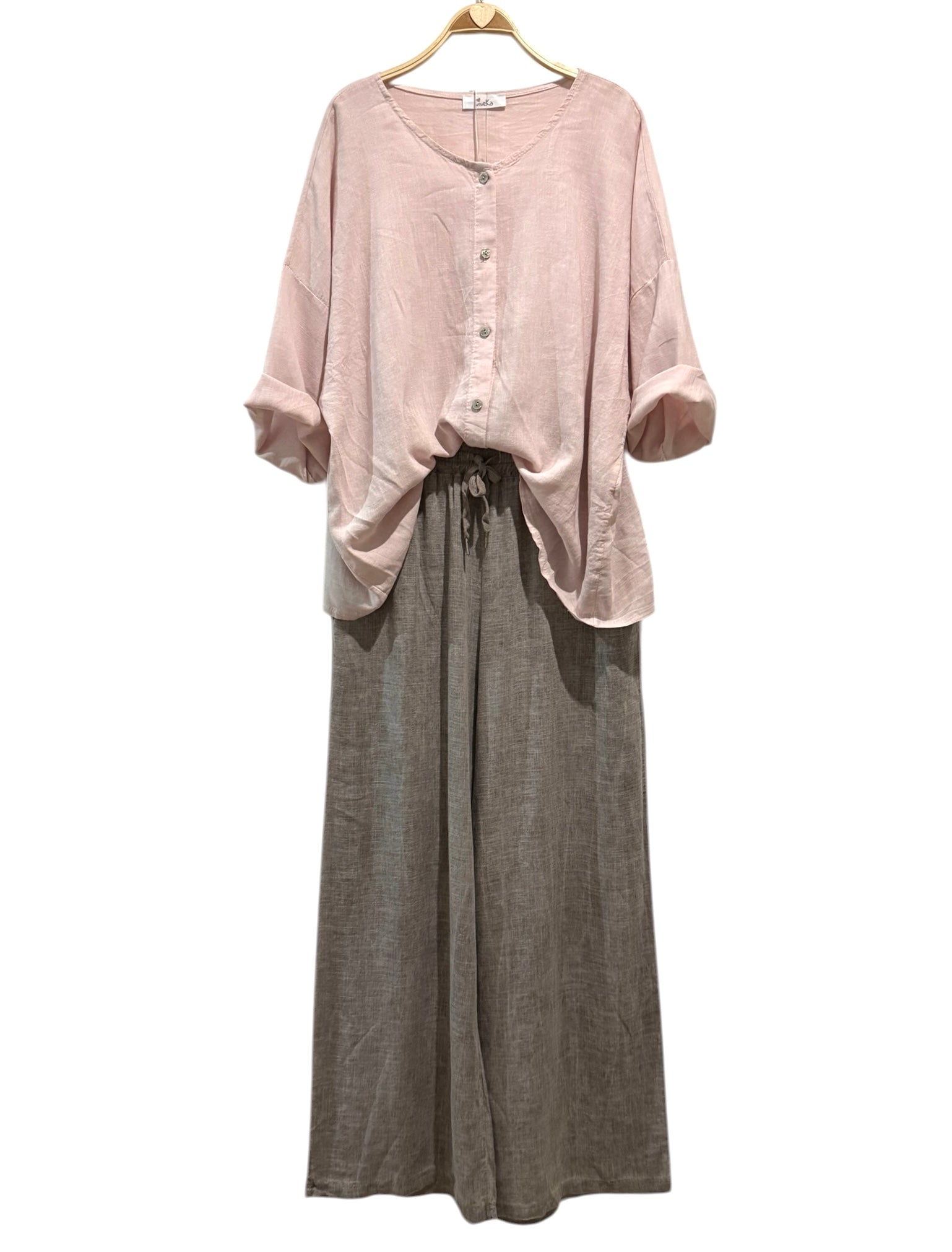 Chaqueta/camisa "Ischia" rosa empolvado
