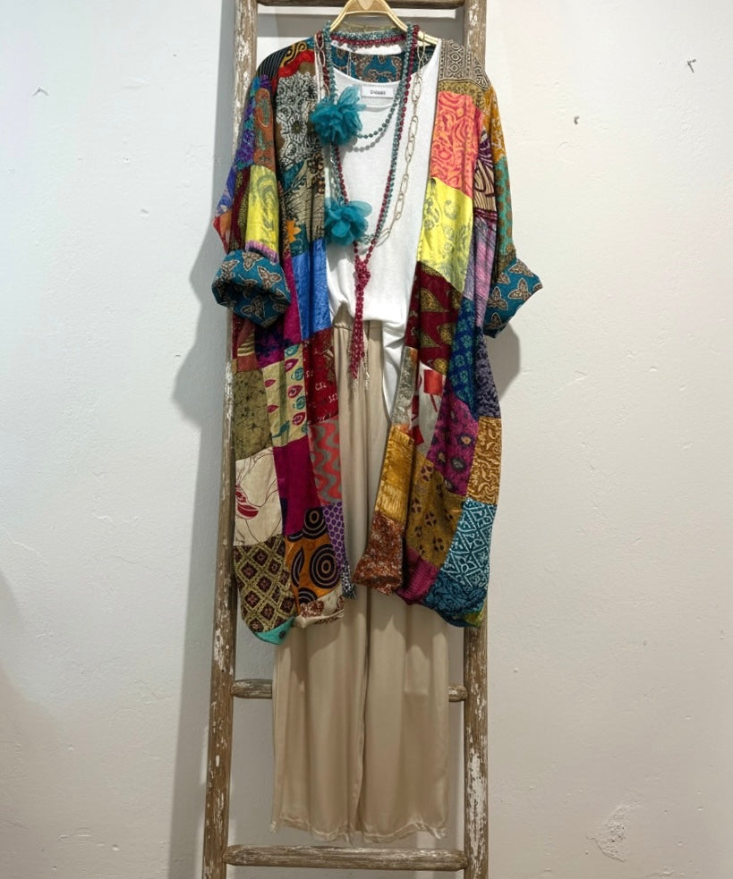 Collar "Peonias" turquesa