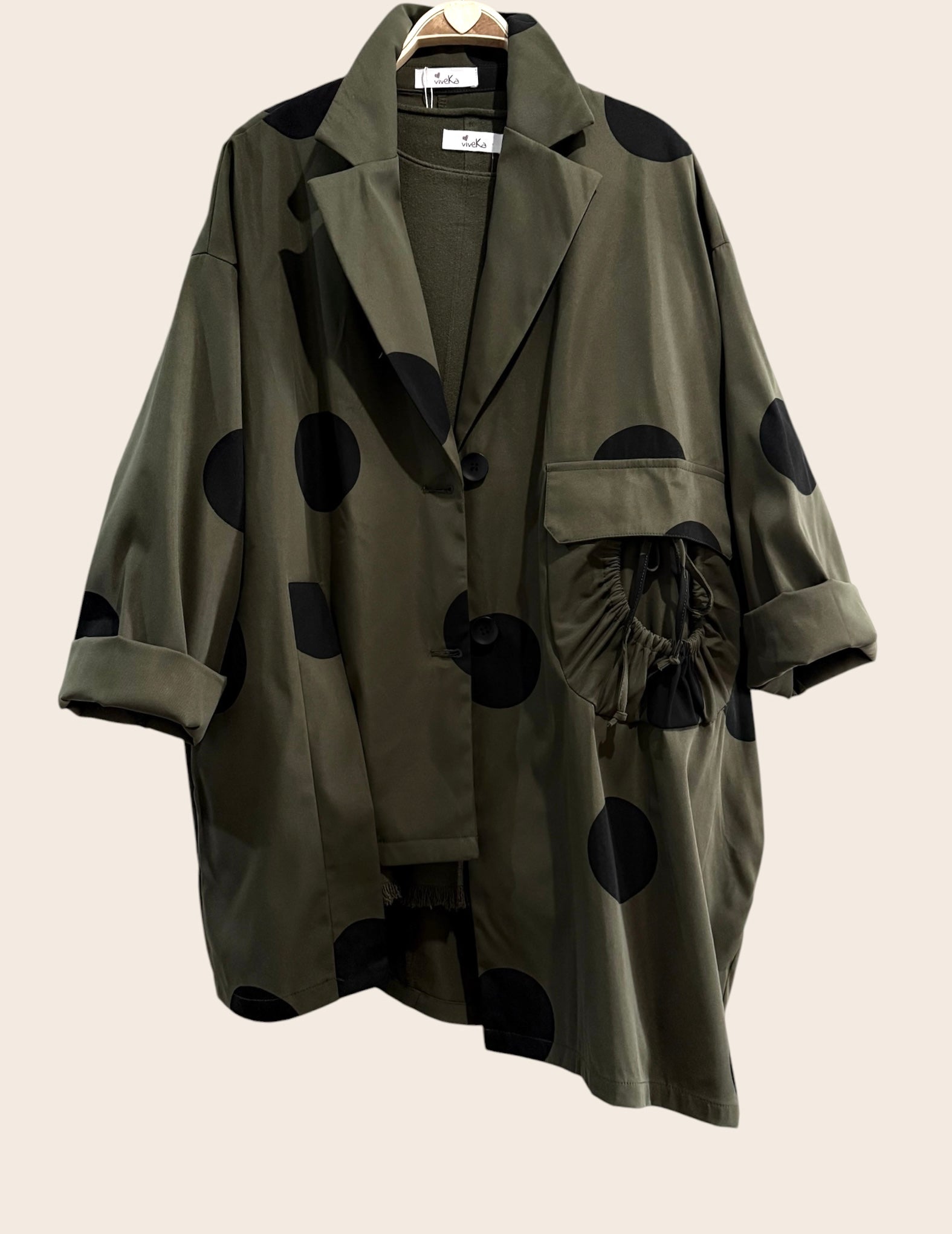Trench "Lunares" verde