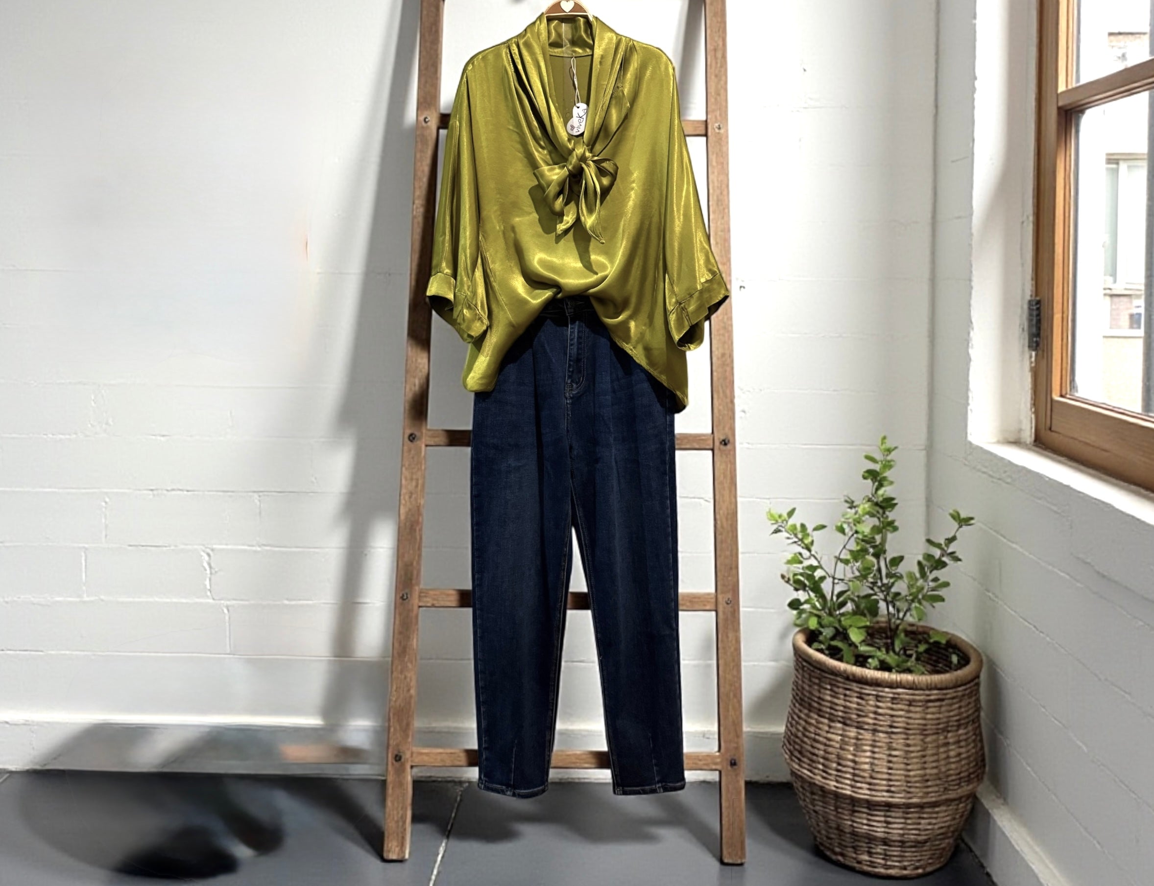 Blusa "Kelly" verde oliva