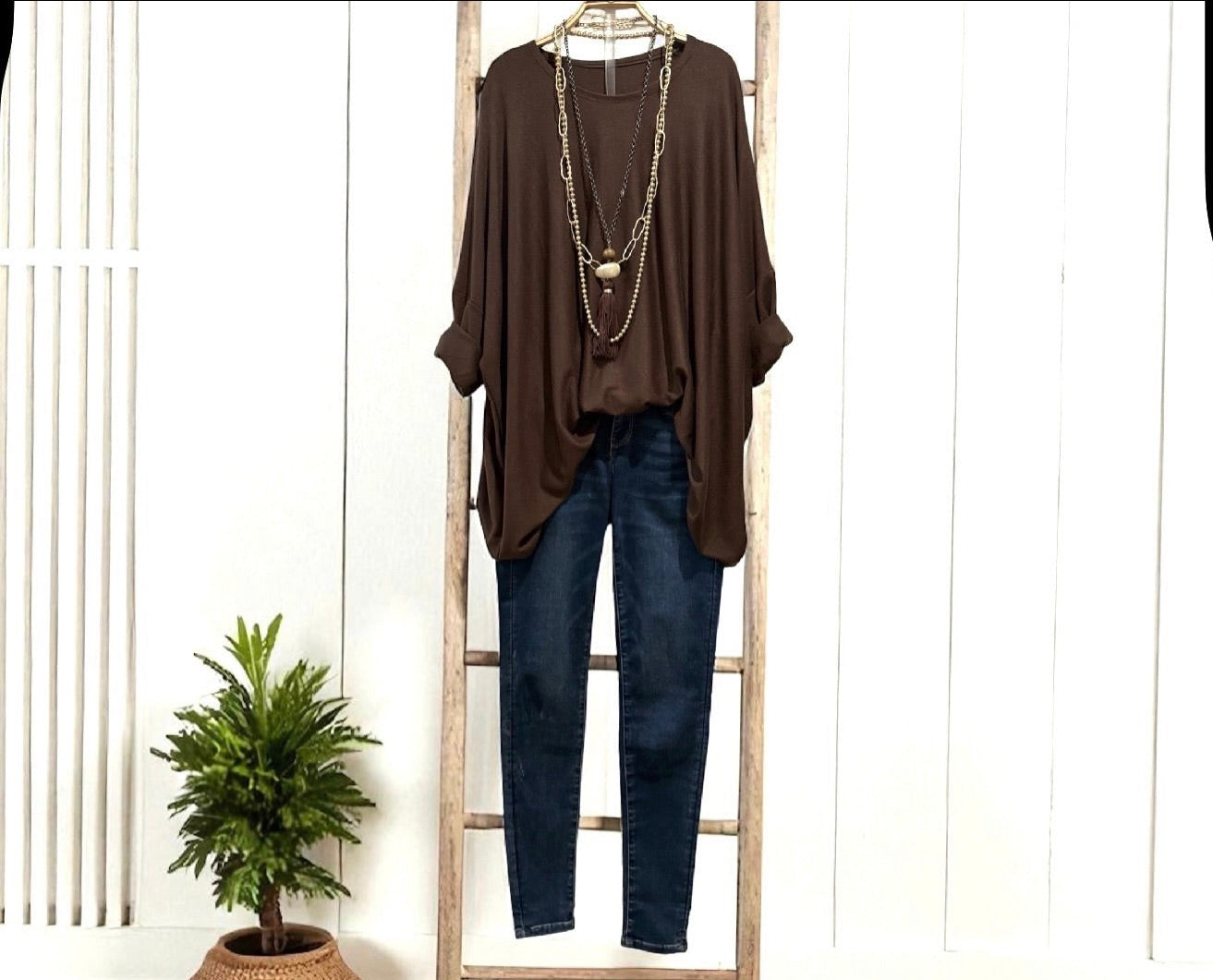 Jersey "Over Sempre" marrón chocolate