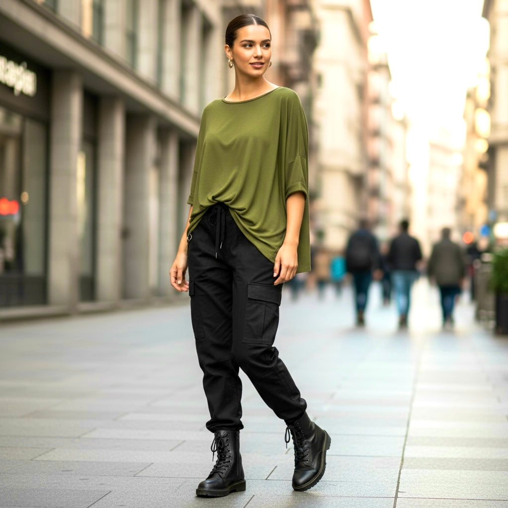 Jersey "Over Must" verde oliva