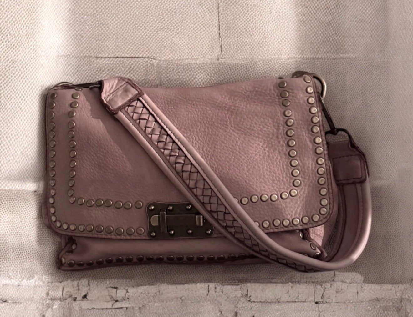 Bolso "Babilonia" rosa empolvado