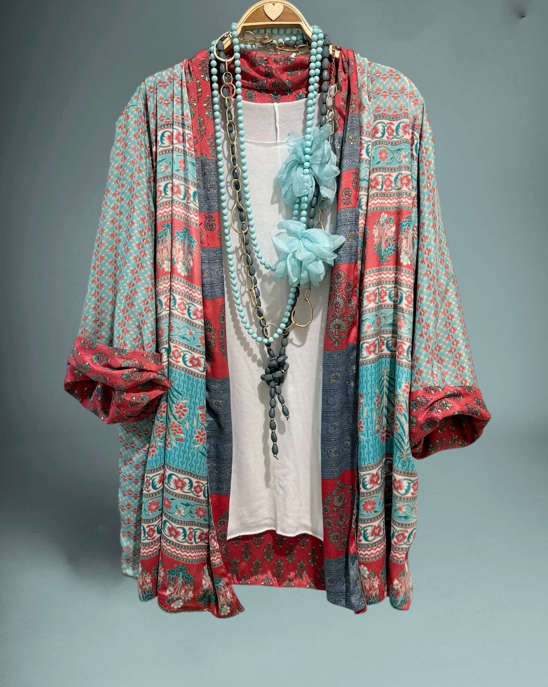 Kimono "Kira Fresa y Suave Turquesa"