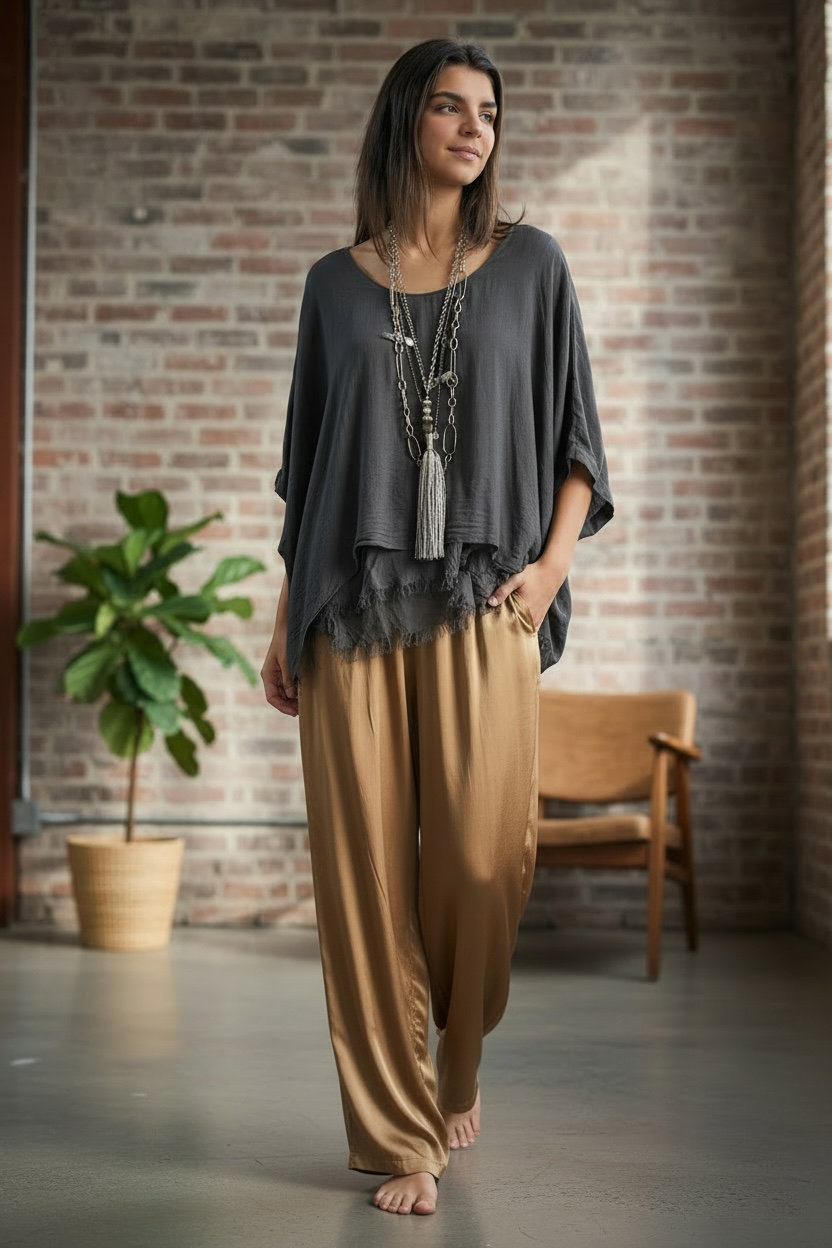 Blusa "Sevilla" gris