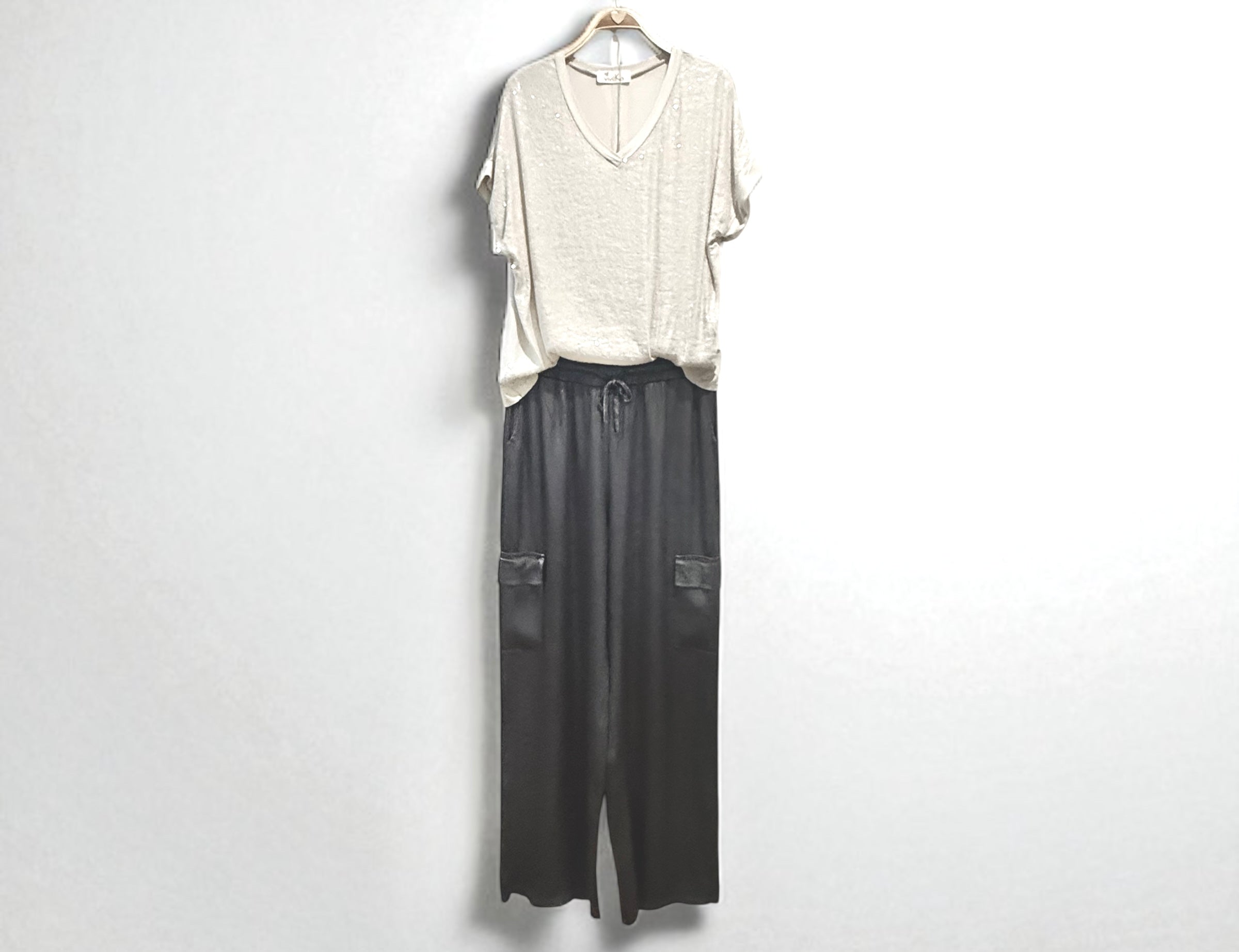 Pantalón "Mireia Cargo" gris antracita