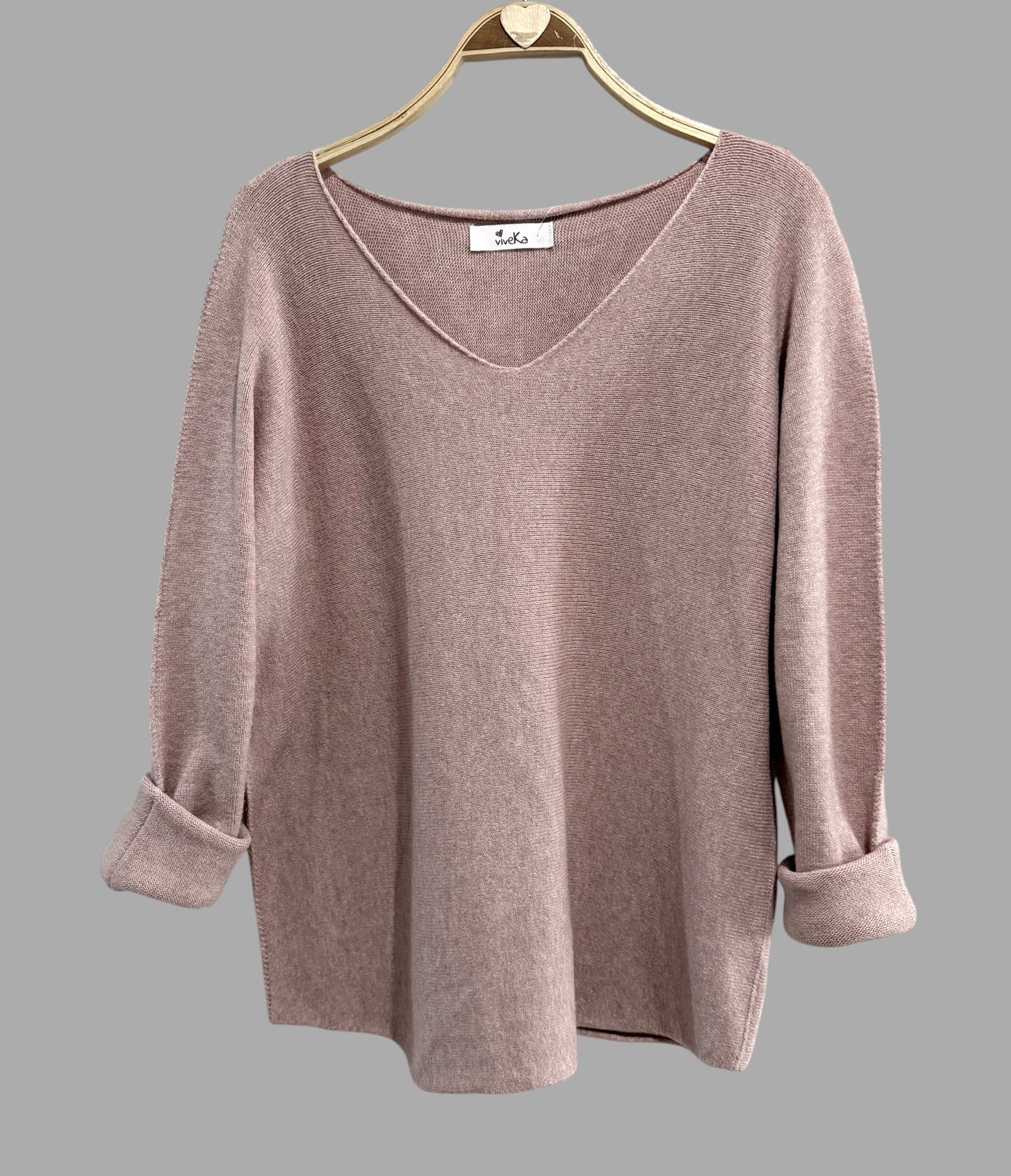 Jersey "Gemma" rosa empolvado