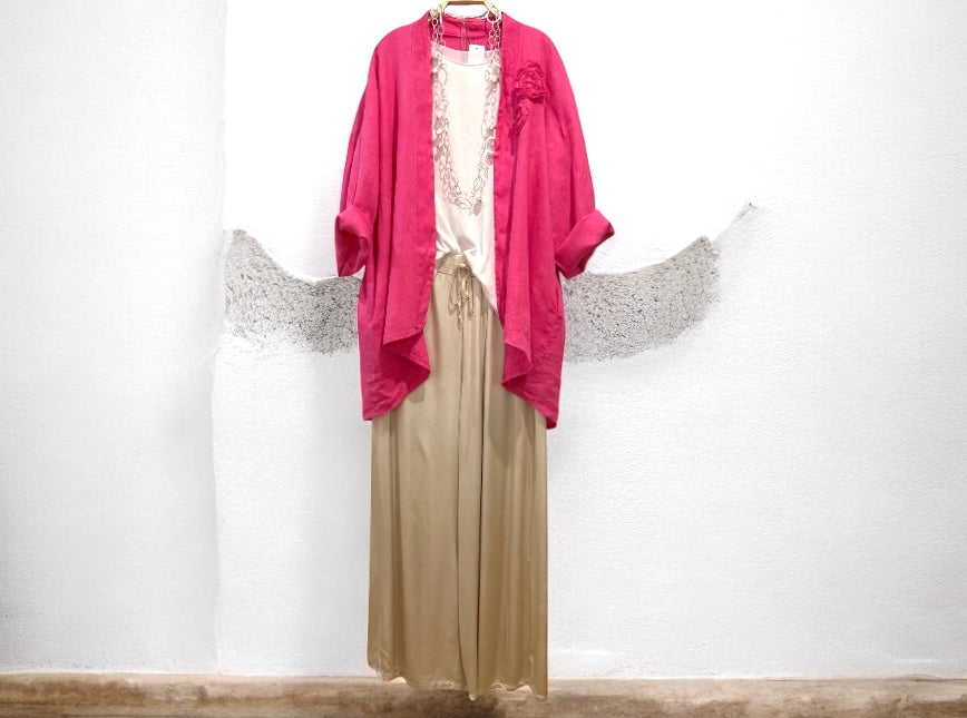 Sobrecamisa / Chaqueta "Leira" fucsia
