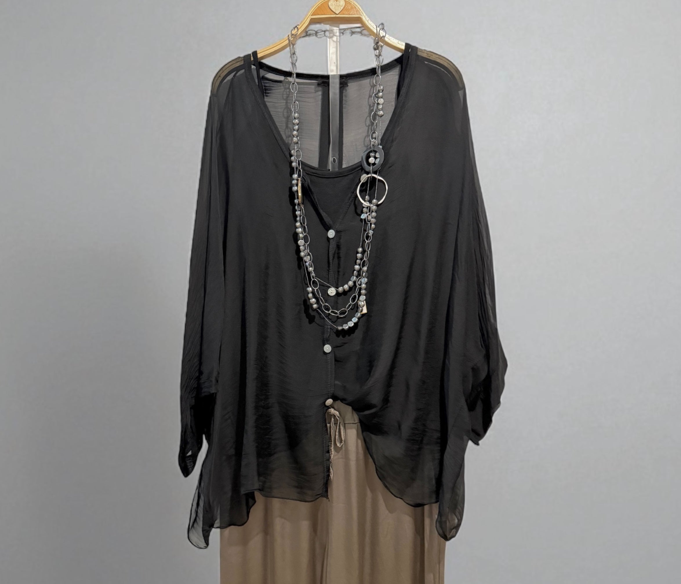 Blusa "Siena" negro