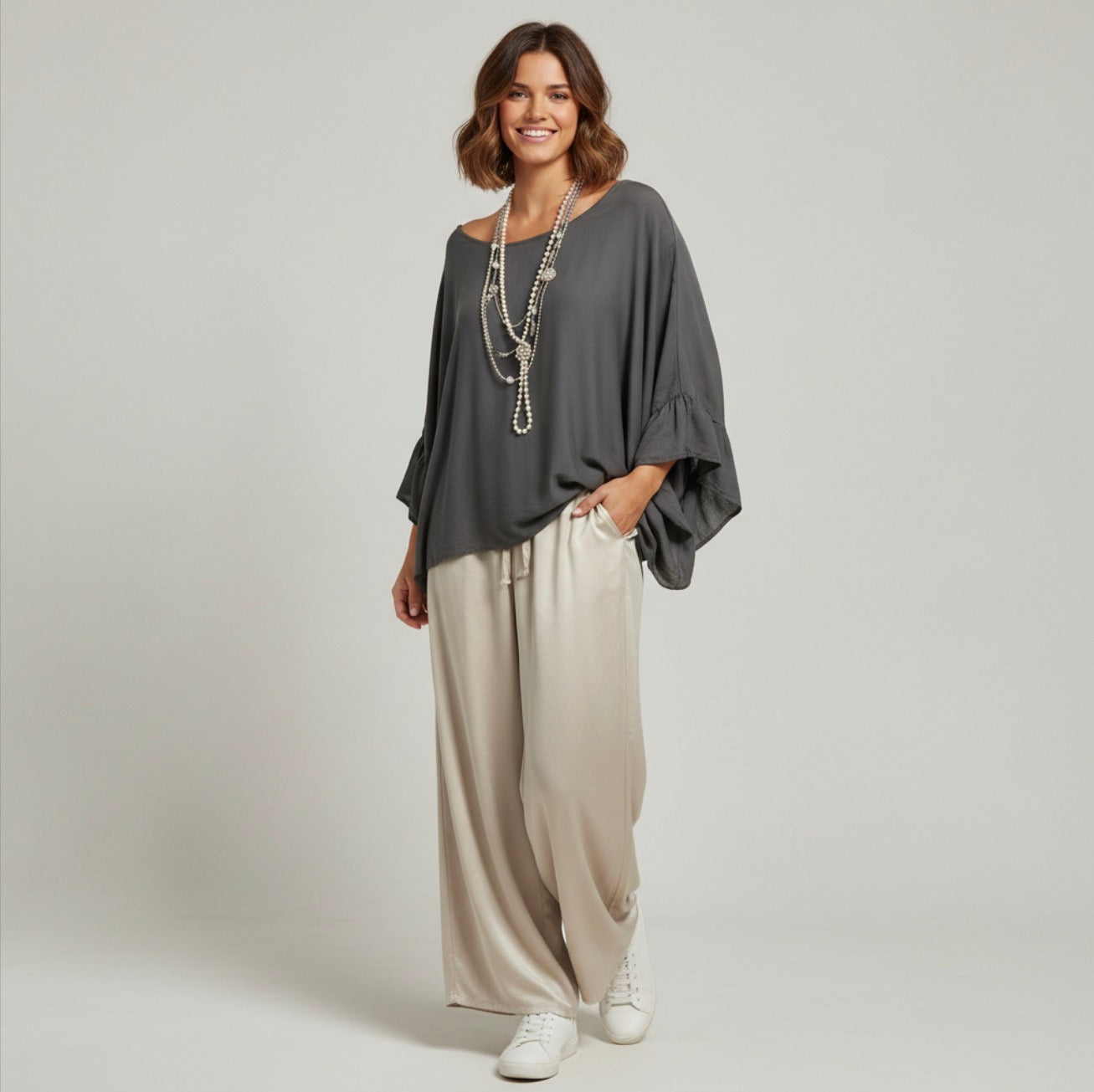 Pantalón "Grace" marfil