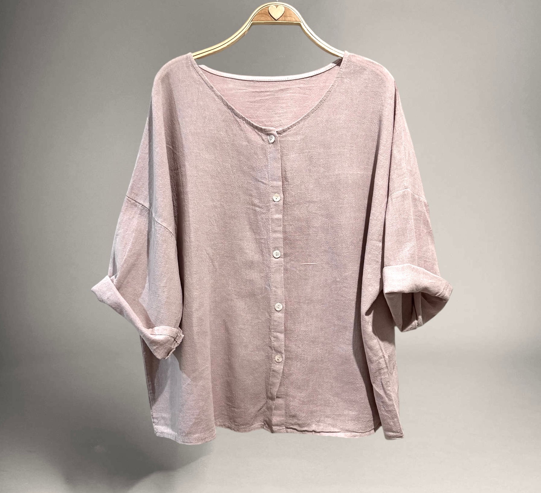 Chaqueta/camisa "Amalfi" rosa empolvado
