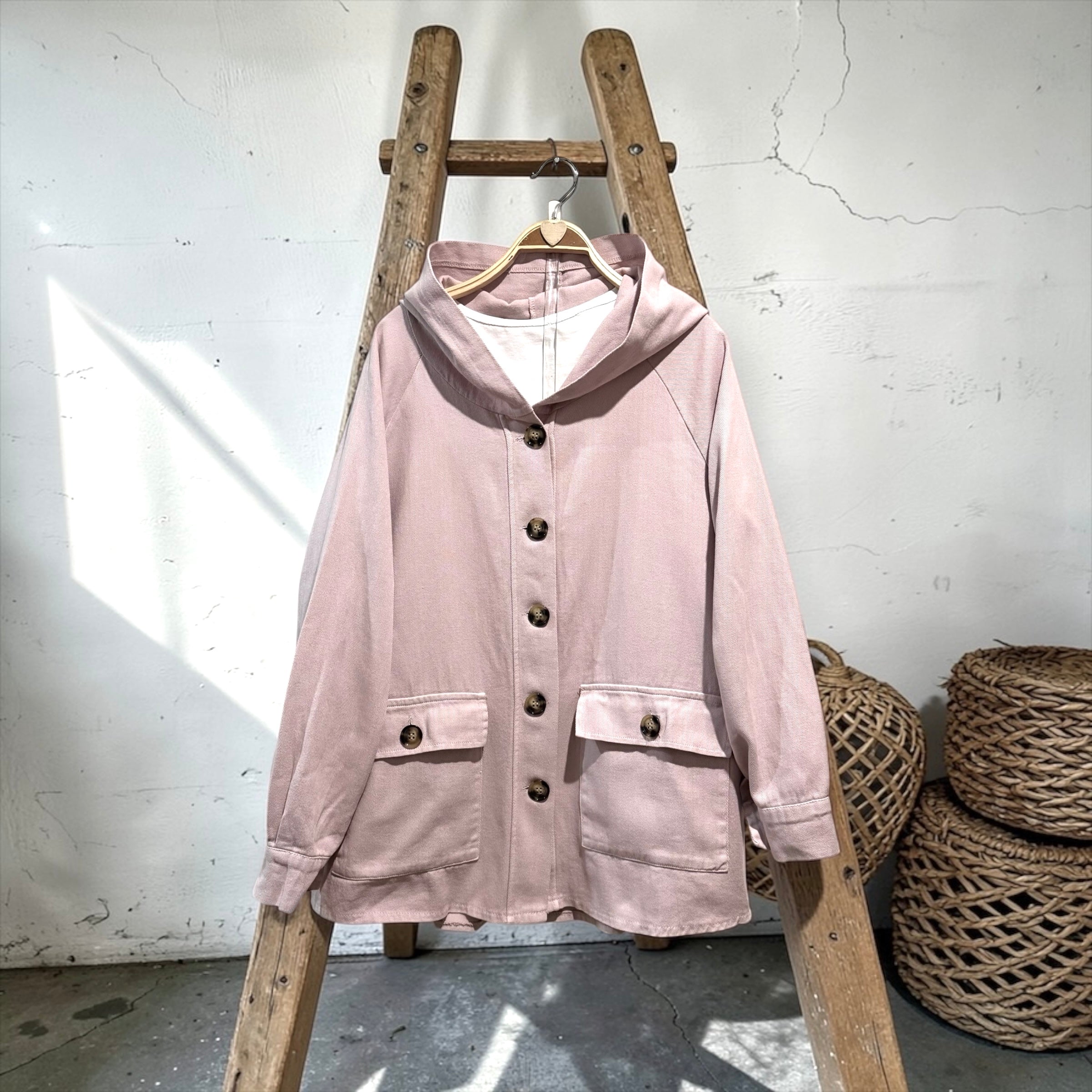 Sobrecamisa/Chaqueta "Zoey" rosa empolvado