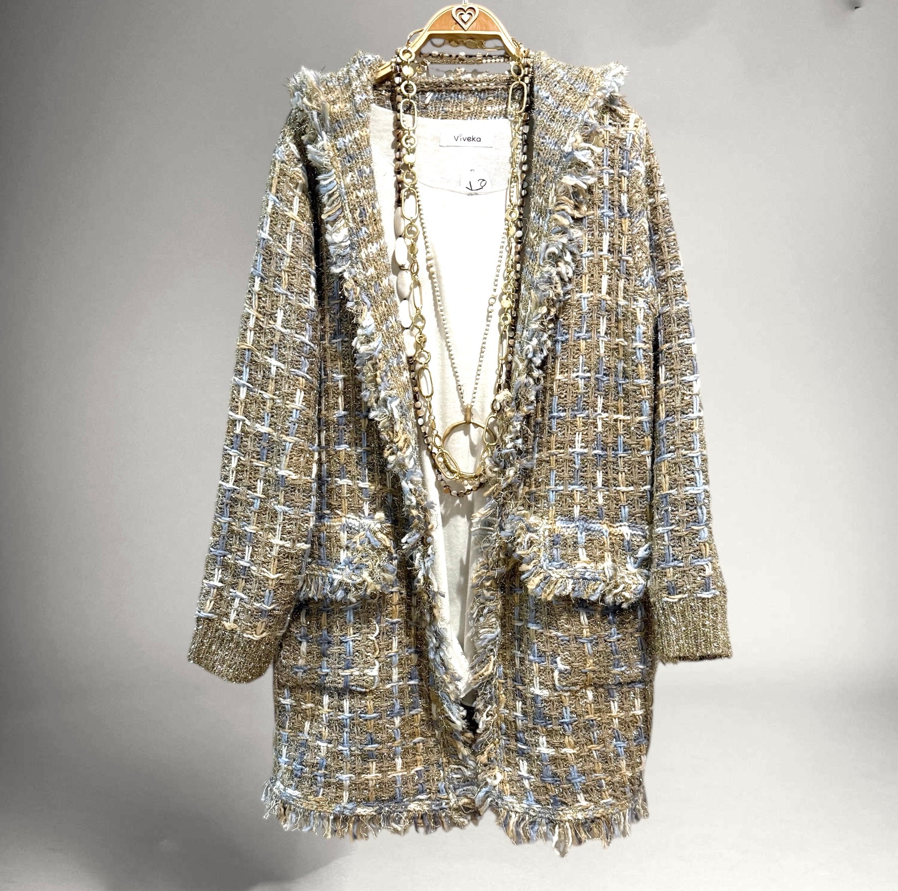 Chaqueta "Signorina" azul y arena