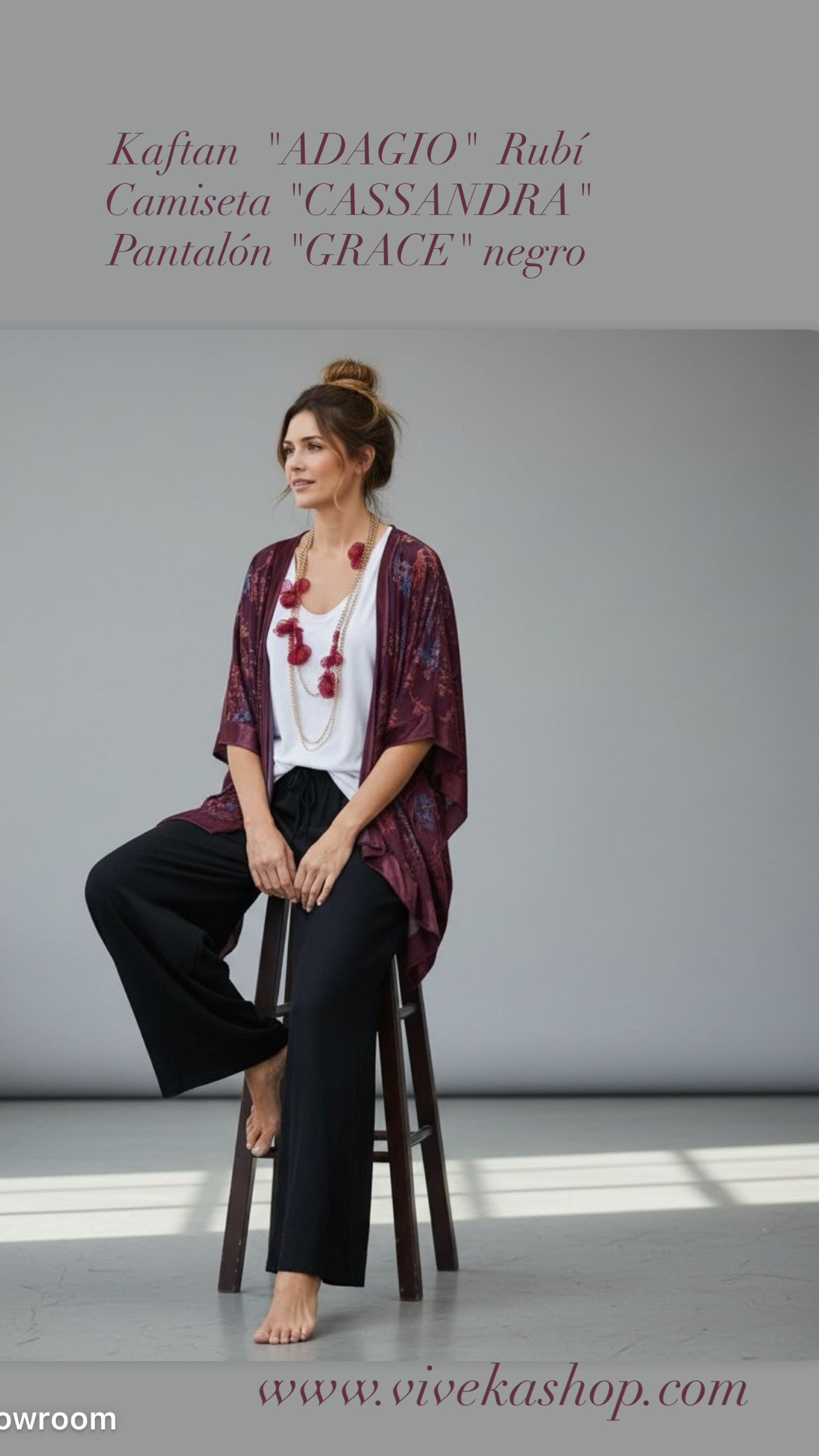 Kaftan "Adagio" rubí