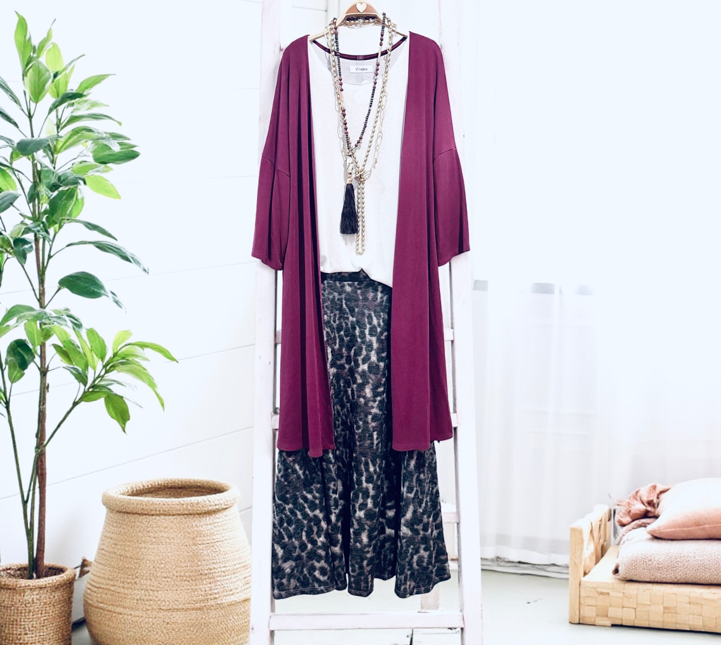 Cárdigan "Basic Rubí"