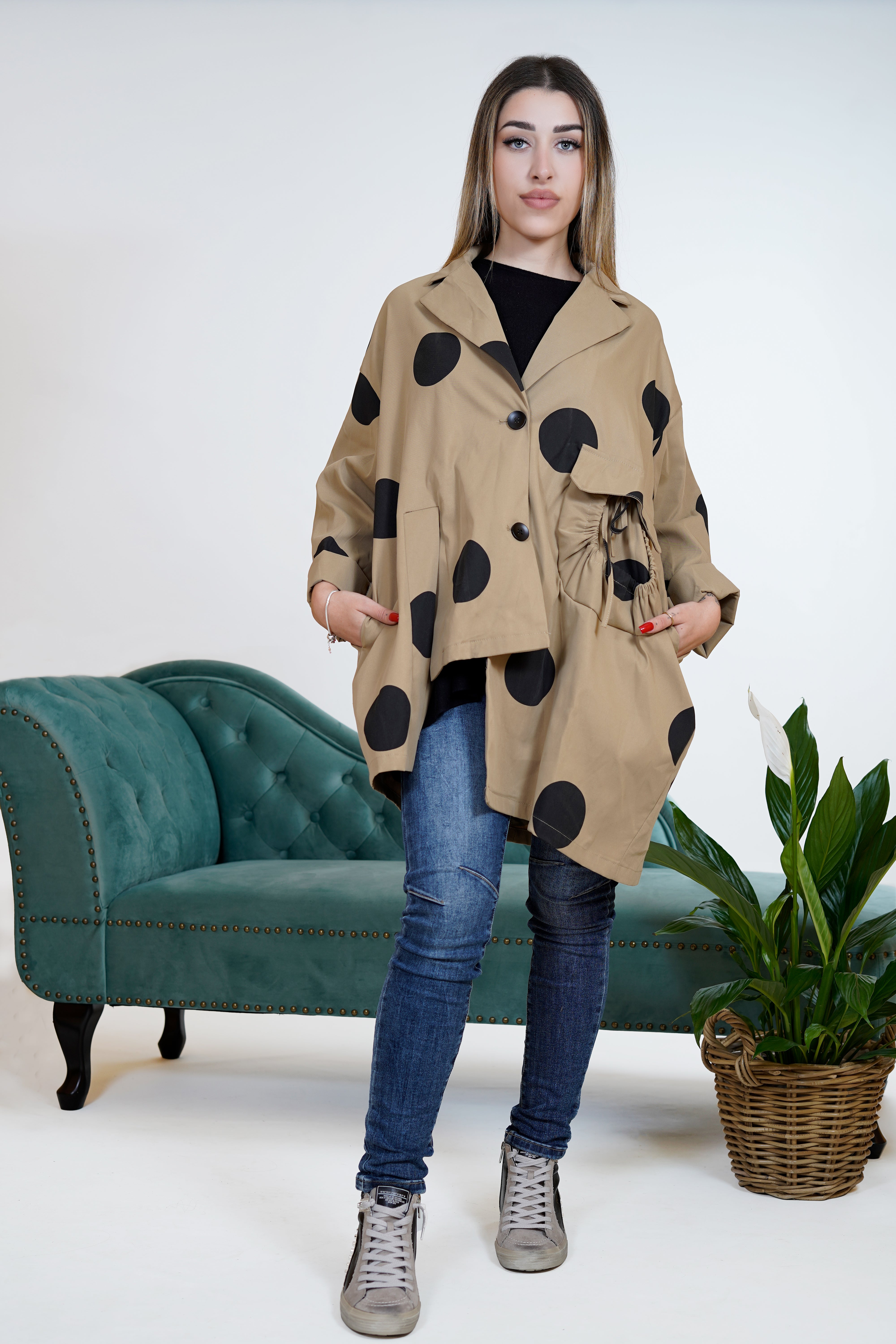 Trench "Lunares" camel
