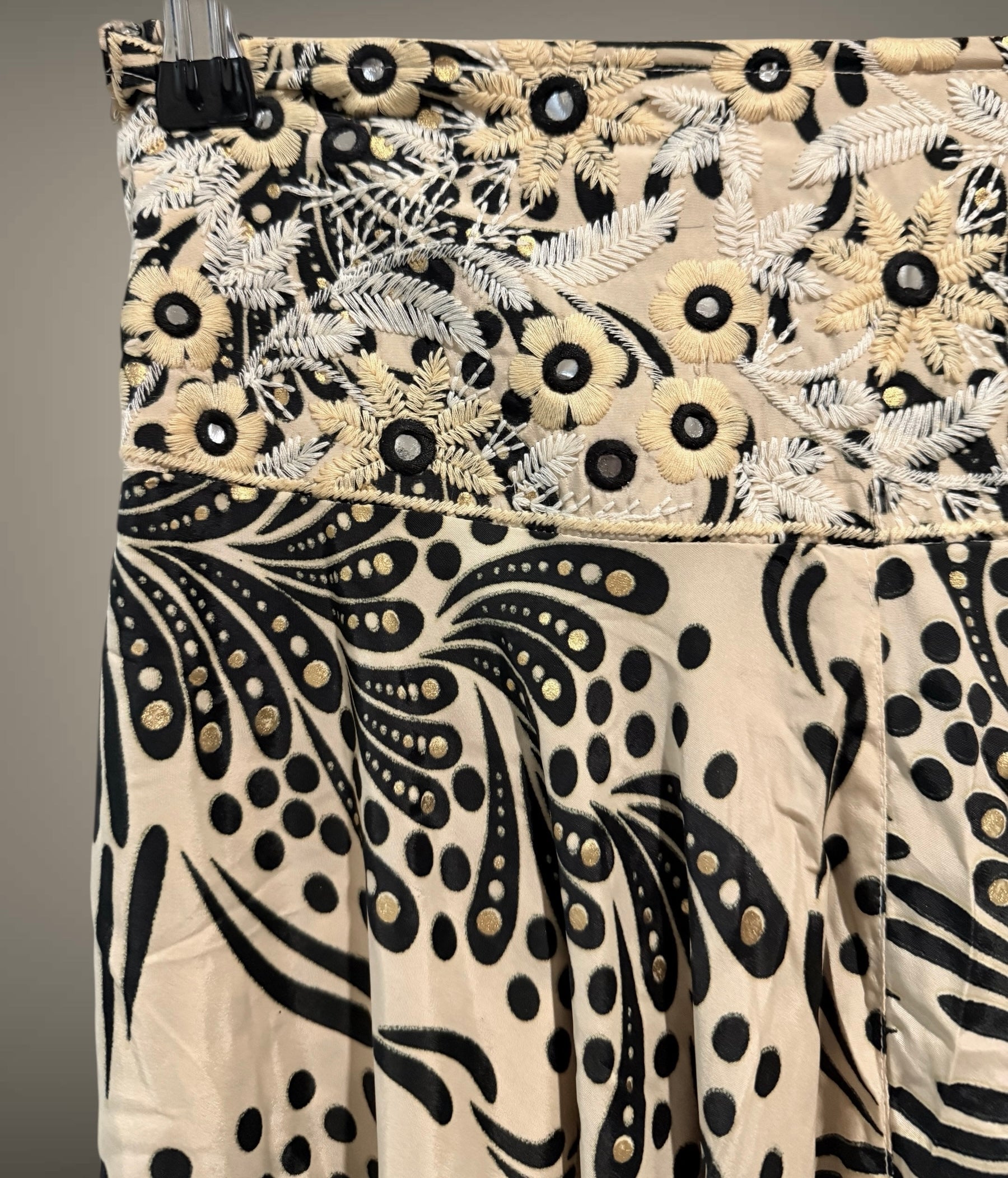 Falda pantalón "India" beig y negro