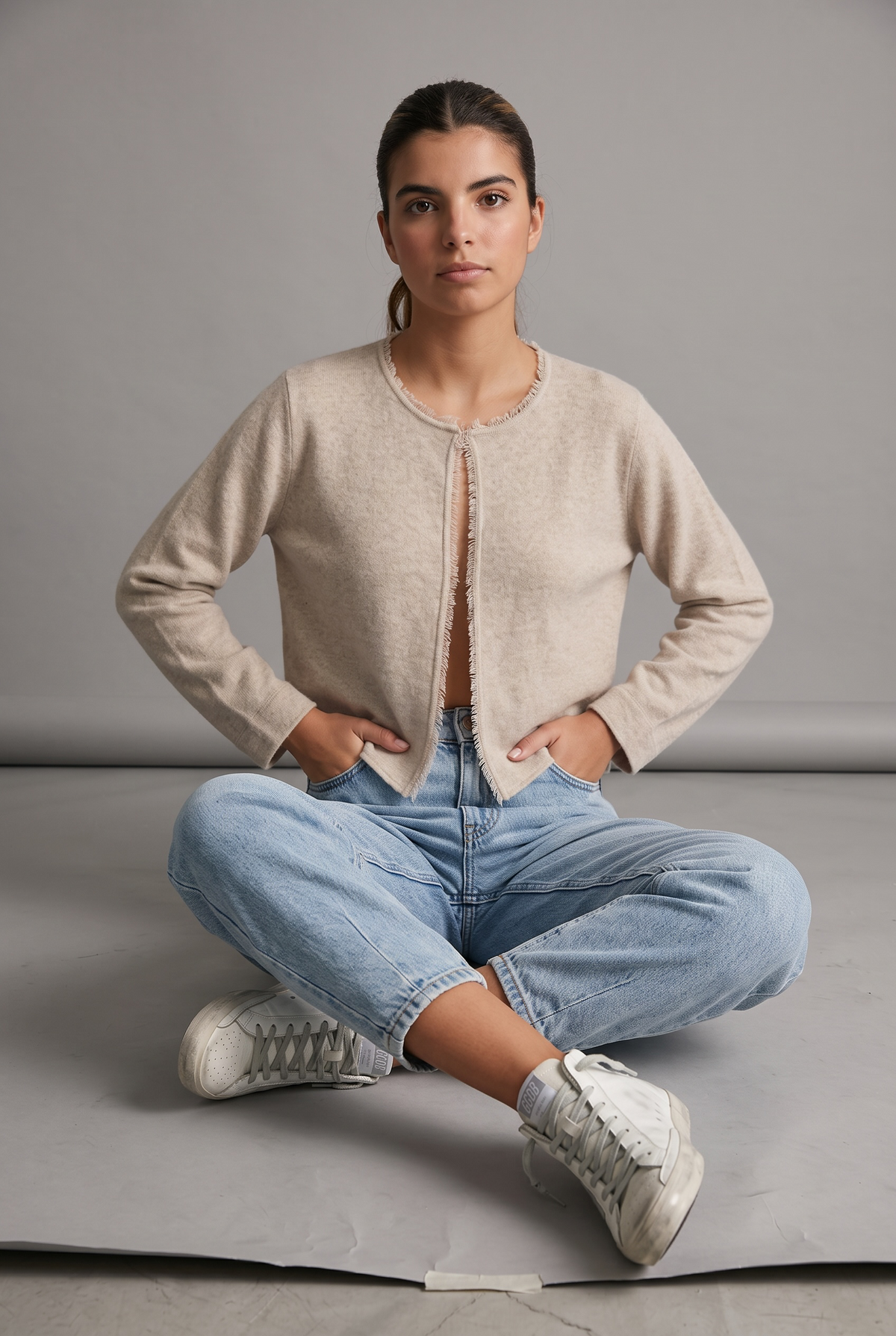 Chaqueta "Cropped" arena